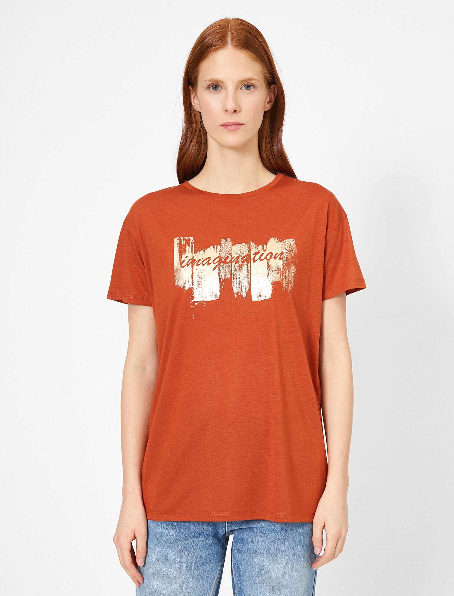 Koton Yazılı Baskılı T-Shirt. 3