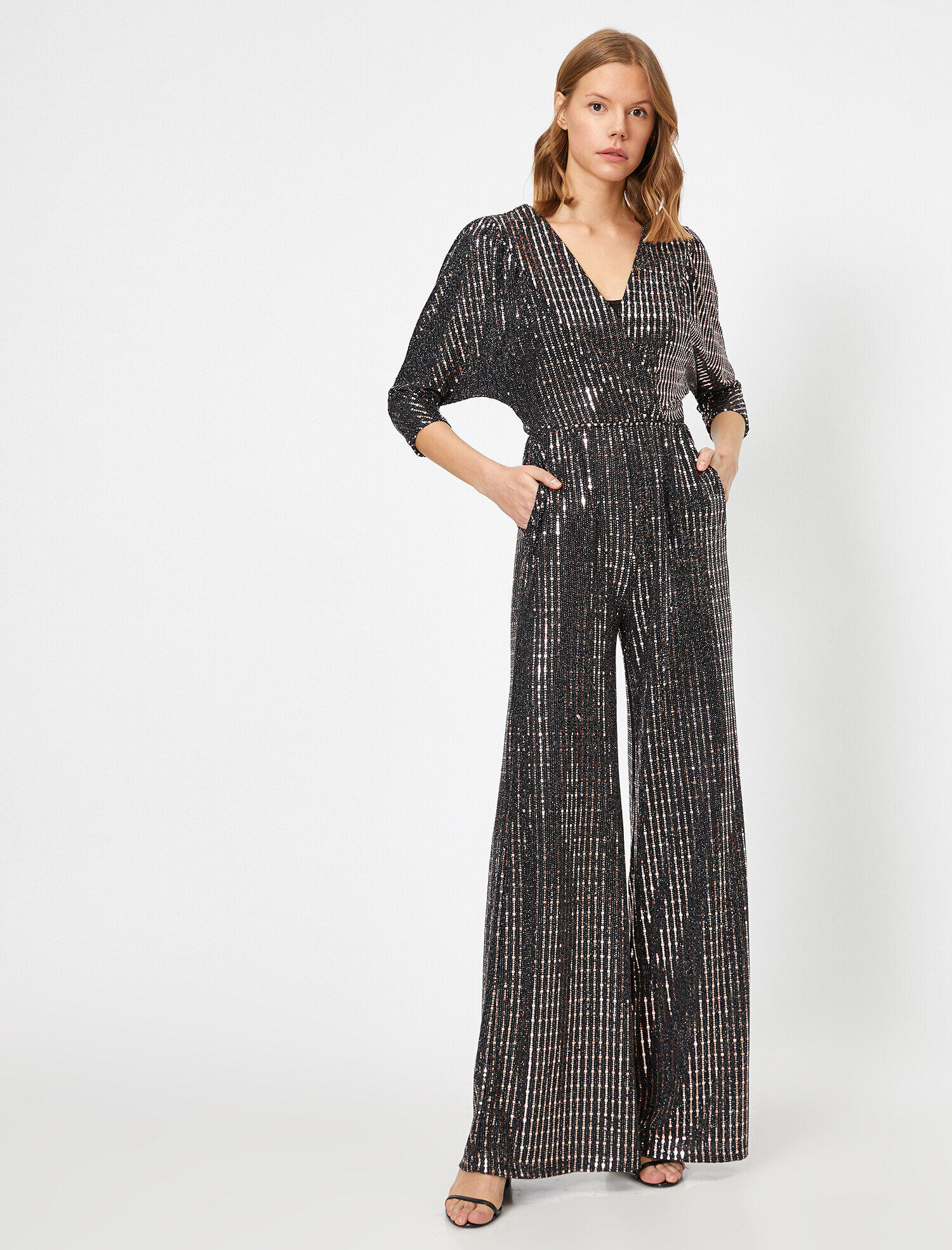 sequin detail jumpsuit