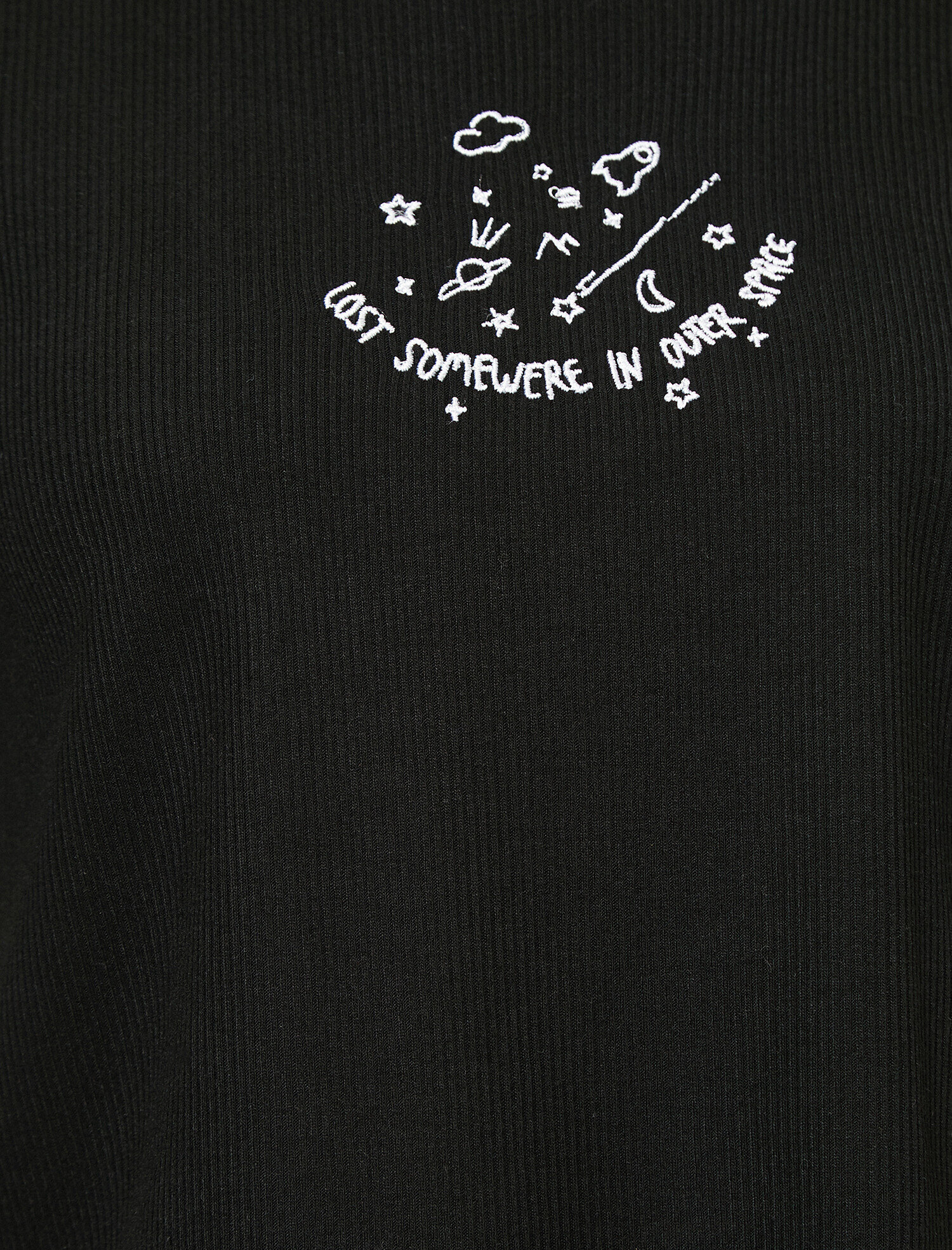 Koton Yazılı Baskılı T-Shirt - Siyah. 6