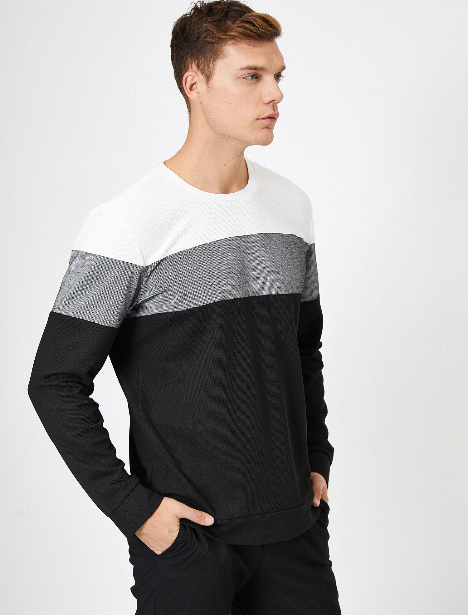 Siyah Cizgili Erkek Cizgili T Shirt 9yam12041ok04m Koton