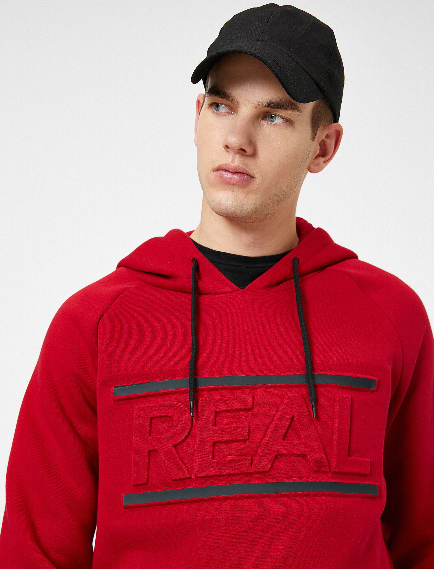 Koton İşlemeli Sweatshirt - Kırmızı. 1