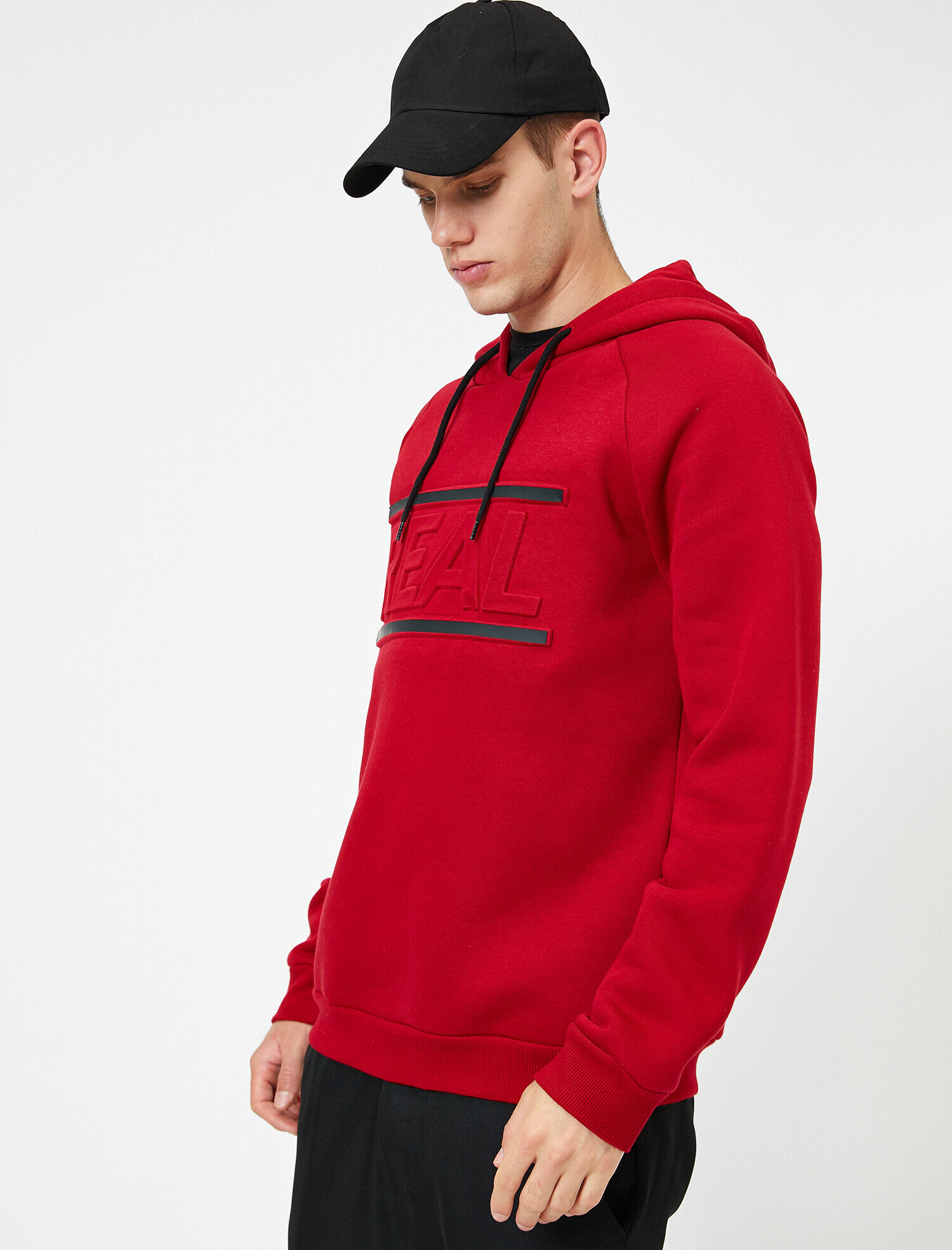 Koton İşlemeli Sweatshirt - Kırmızı. 2