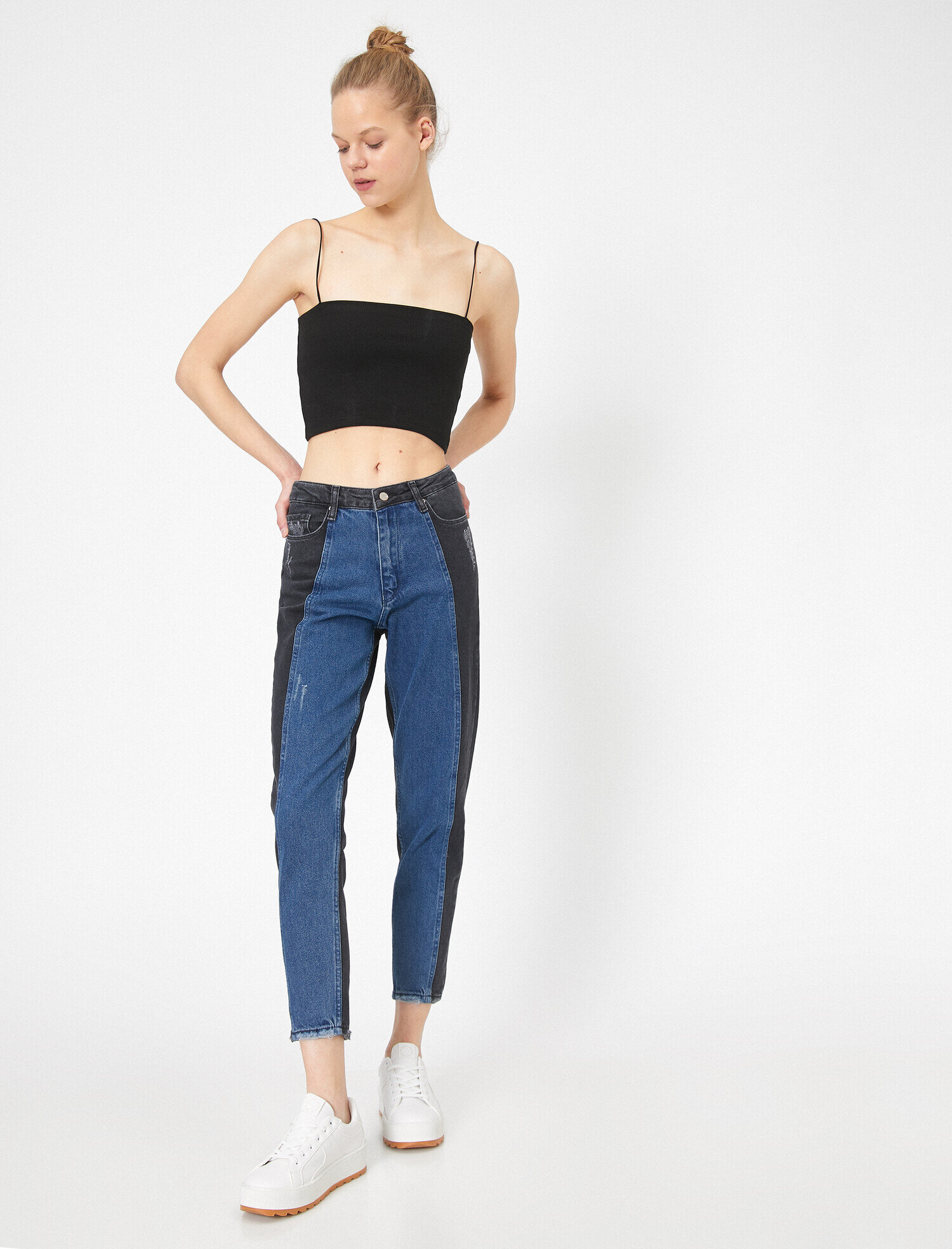 Grey Women Mom Jeans 0yaf40754gd991 Koton