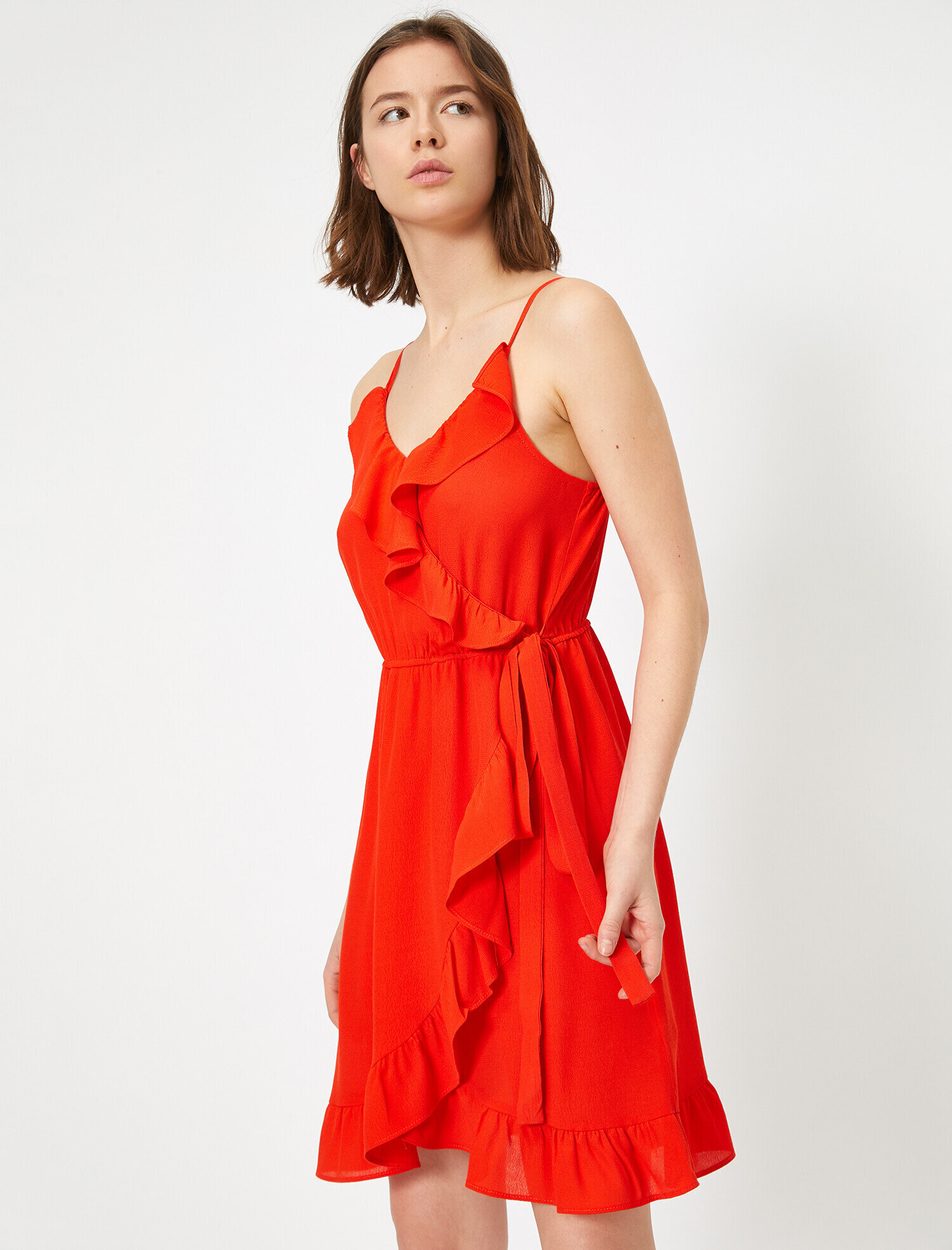 frill one piece dress