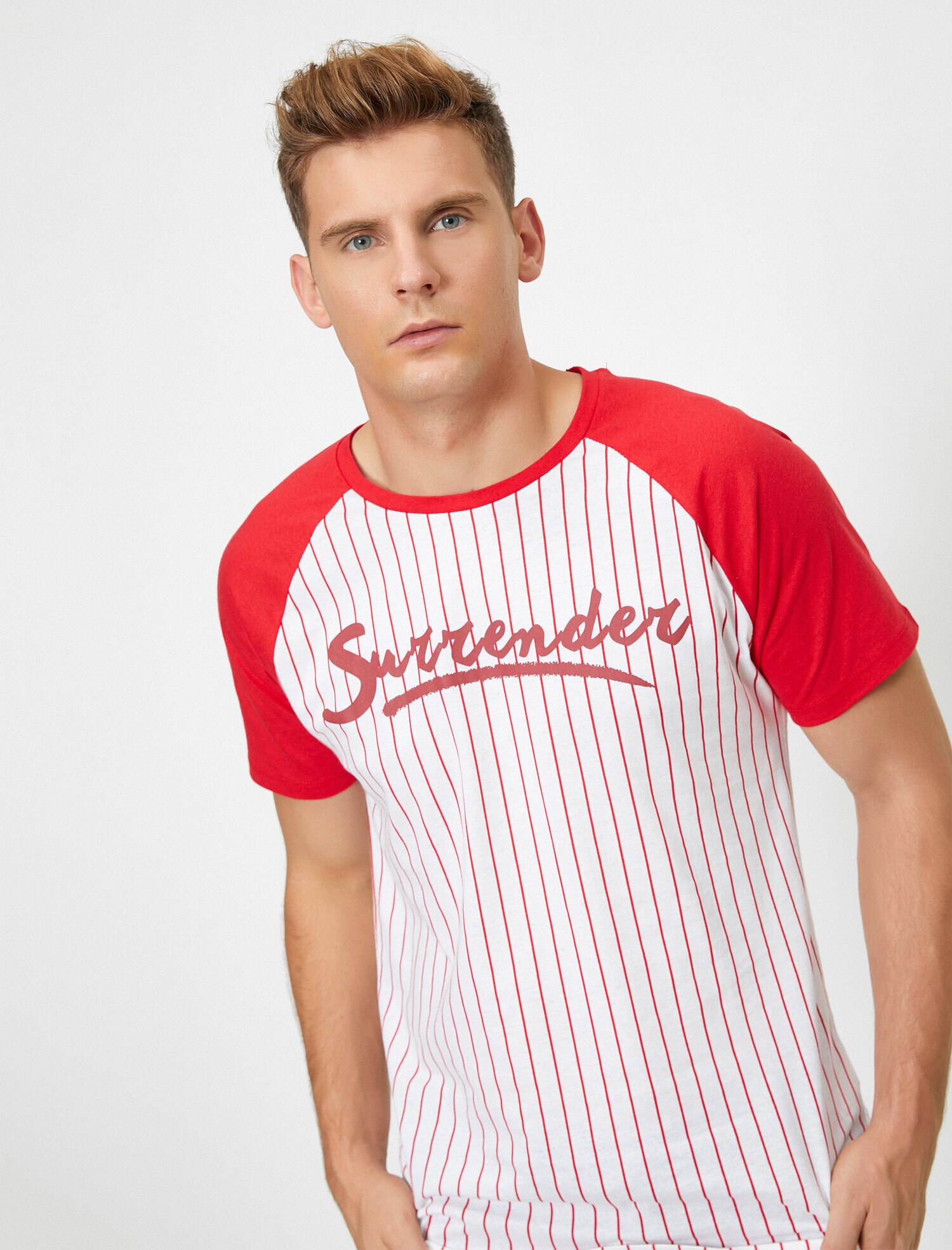 striped crew neck t shirt