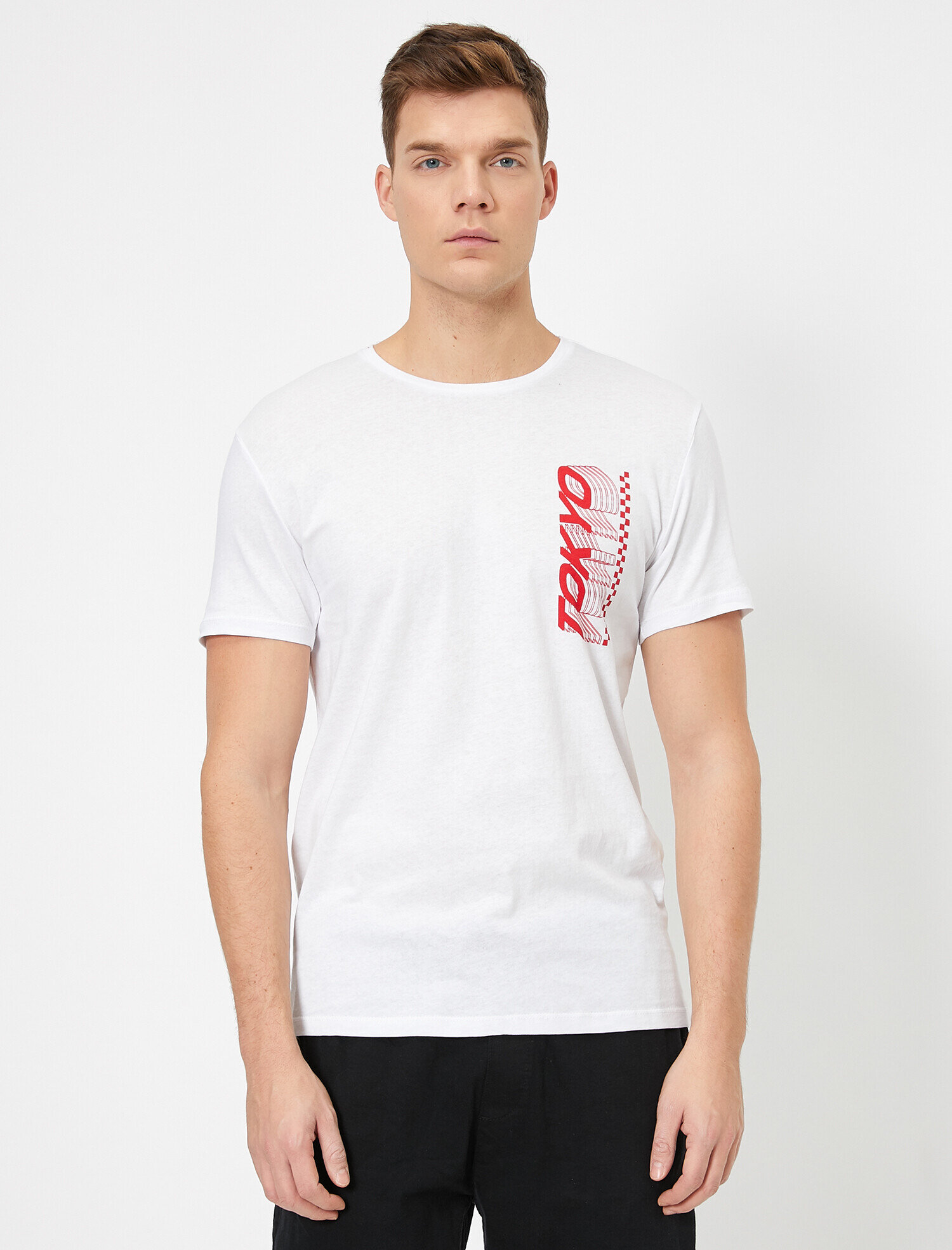 Koton Yazılı Baskılı T-Shirt - Beyaz. 3