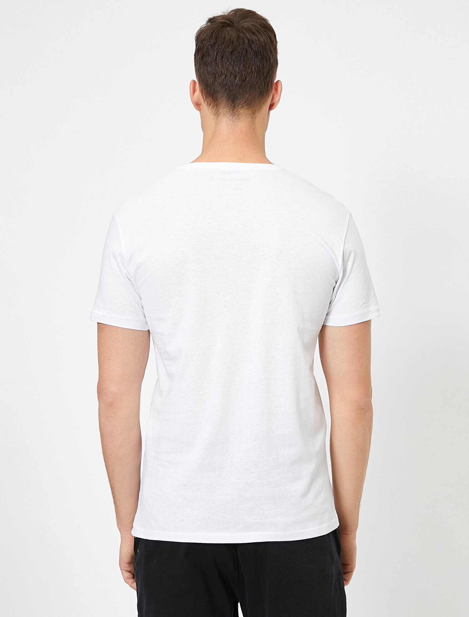 Koton Yazılı Baskılı T-Shirt - Beyaz. 4