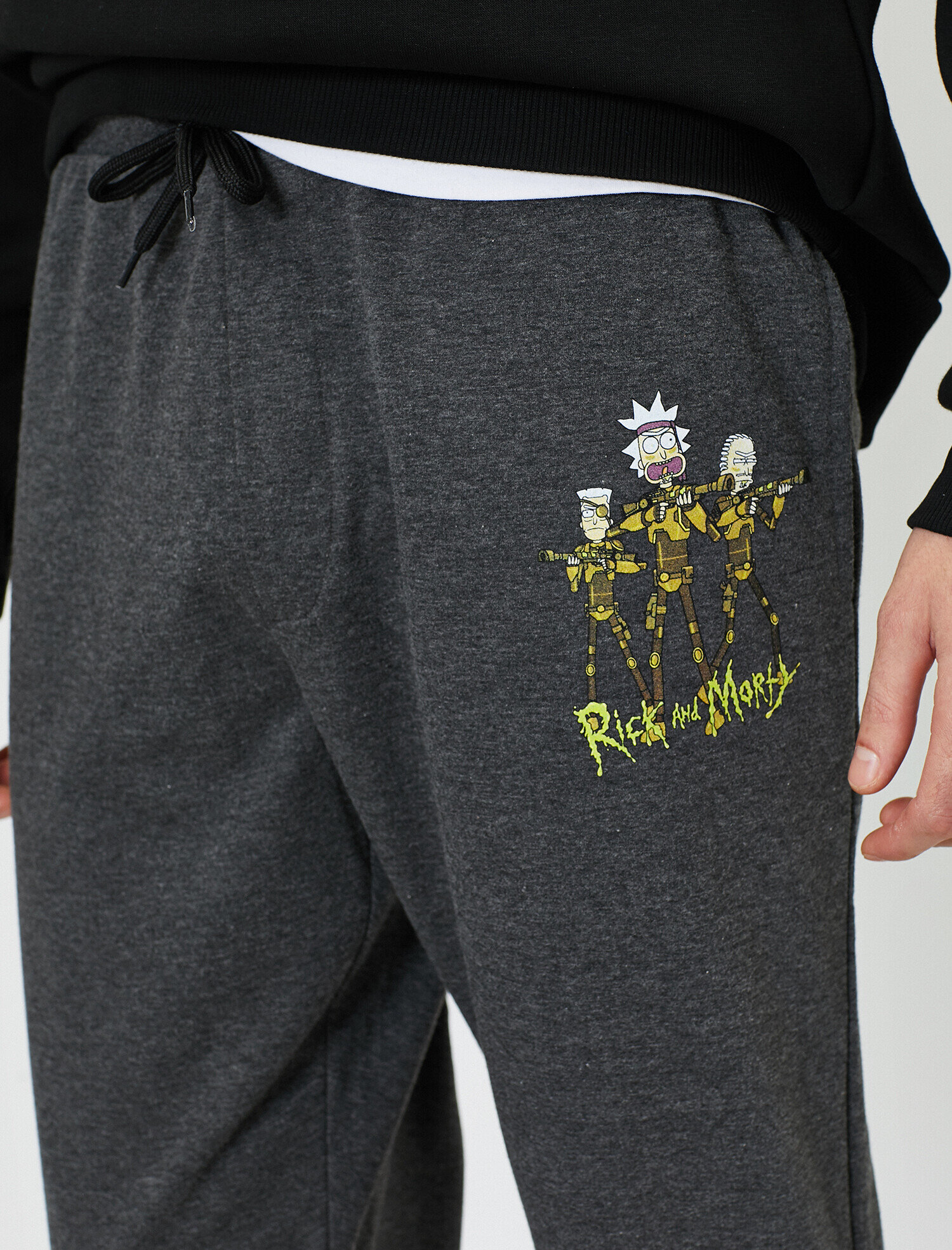 Antrasit Erkek Rick And Morty Lisansli Baskili Cepli Jogger Esofman Alti 0yam41406ck045 Koton