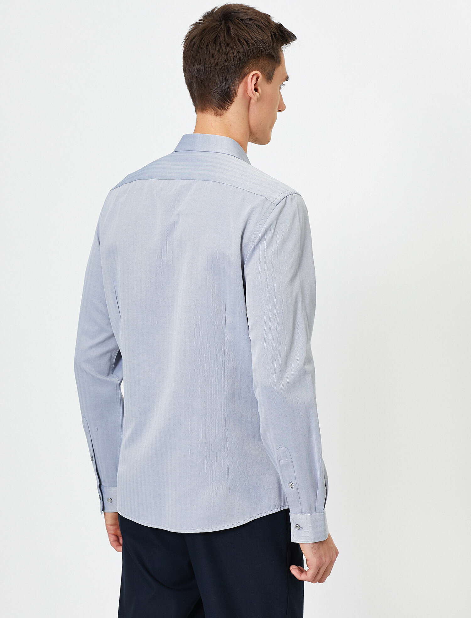Koton Klasik Yaka Uzun Kollu Slim Fit Smart Gömlek. 4