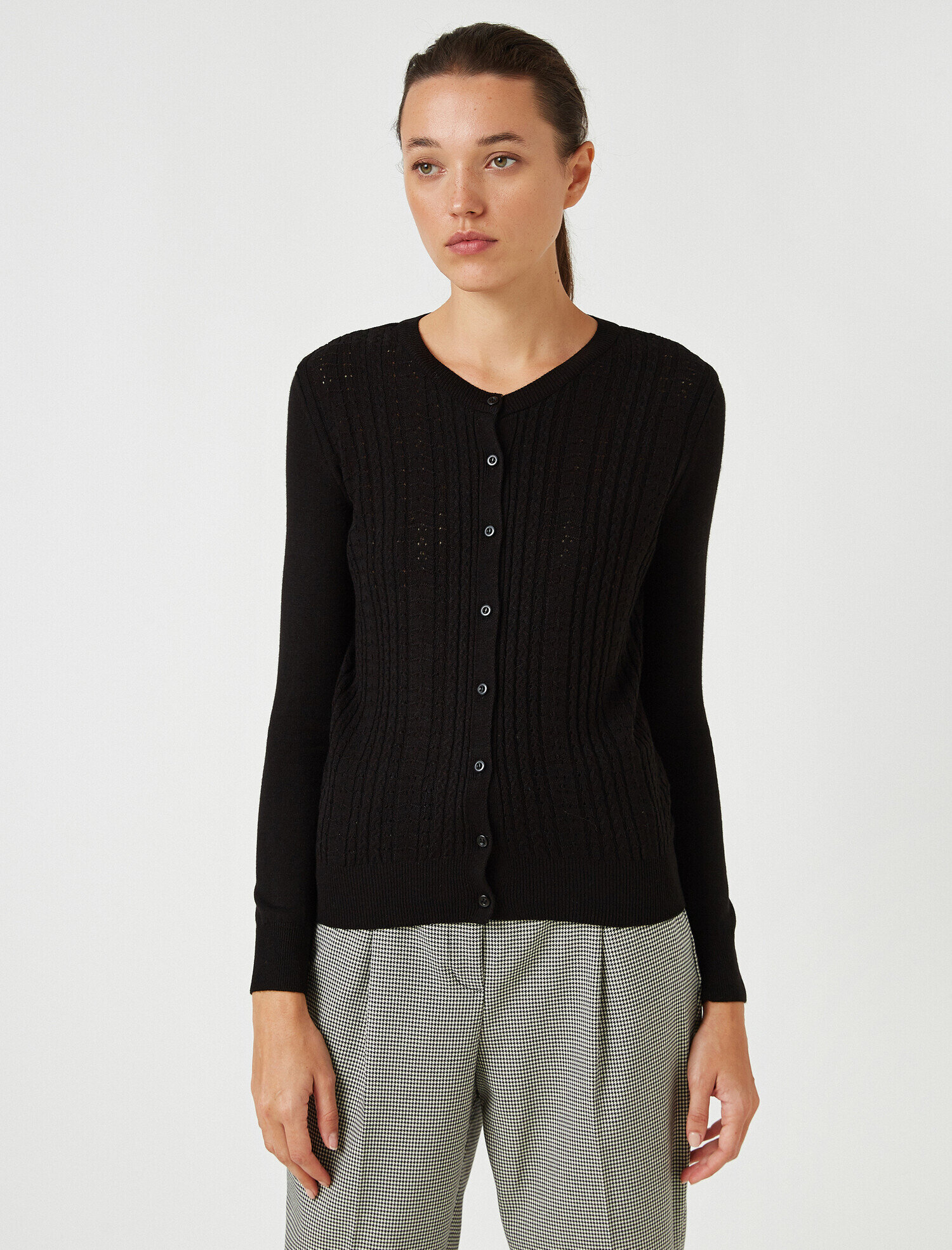 cable stitch cardigan