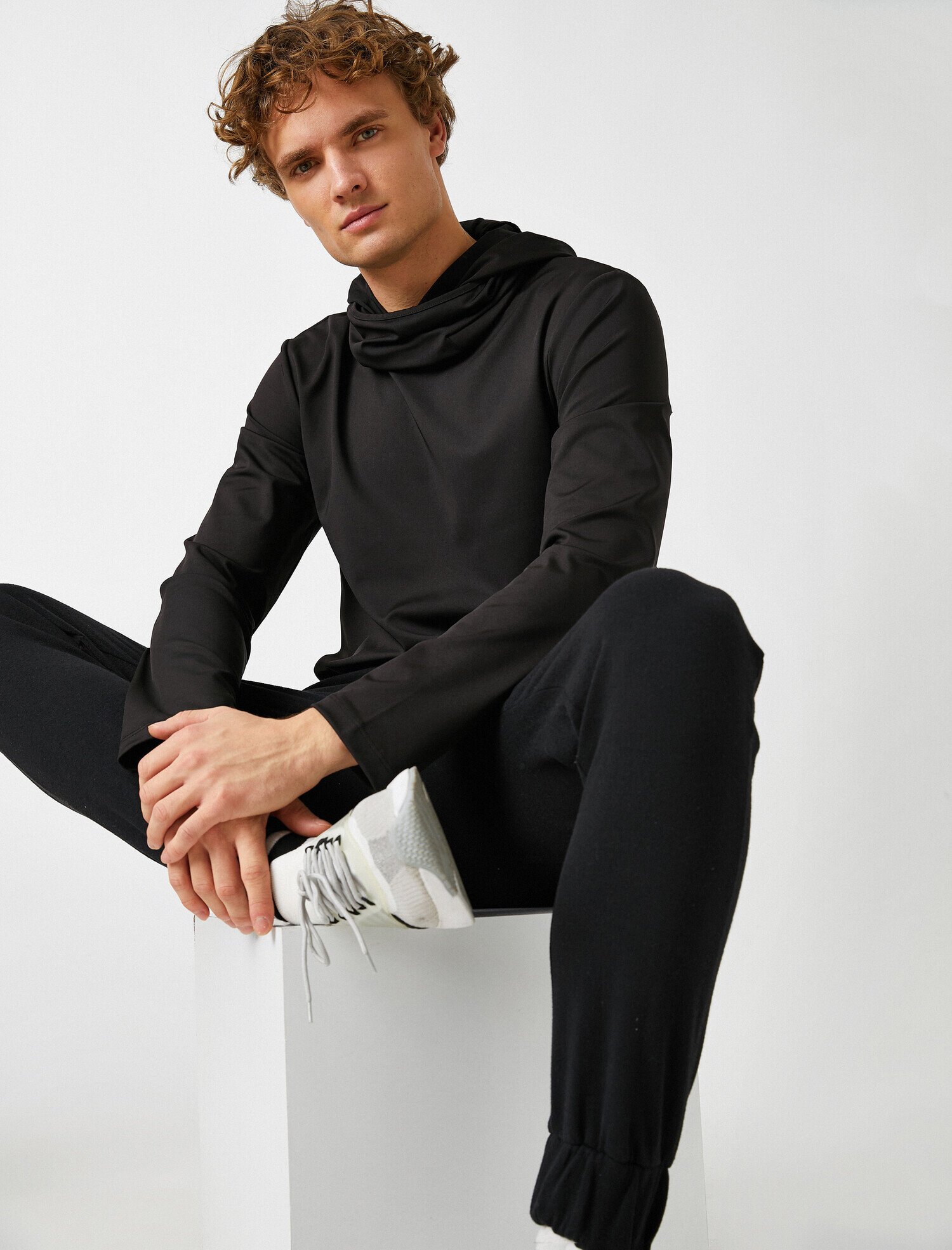 high neck sweatshirt men