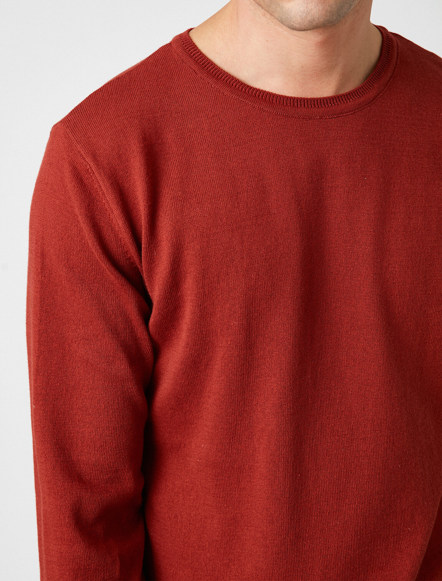 red cotton sweater