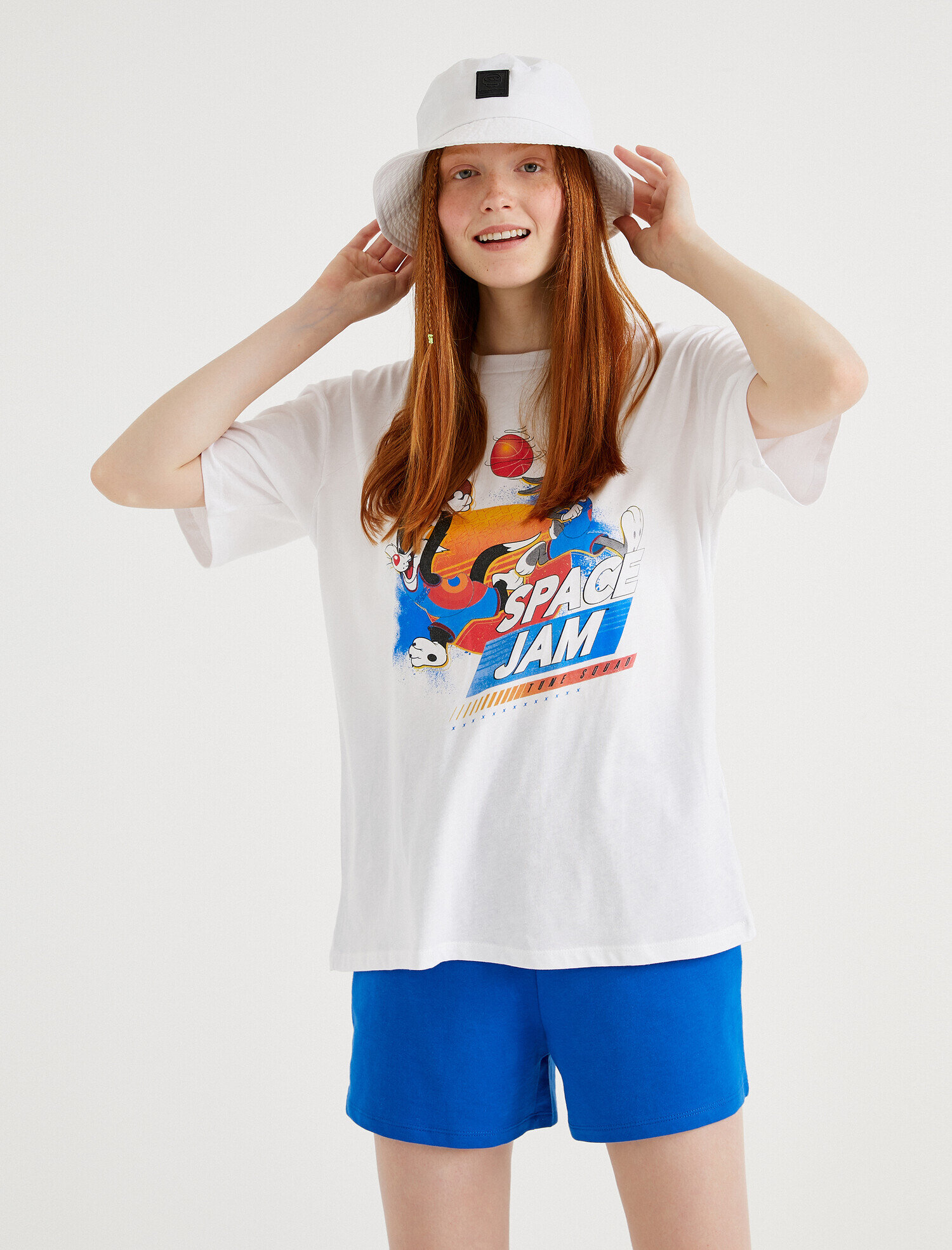 Ecru Women Space Jam T Shirt Licensed Cotton 1yal18142uk001 Koton