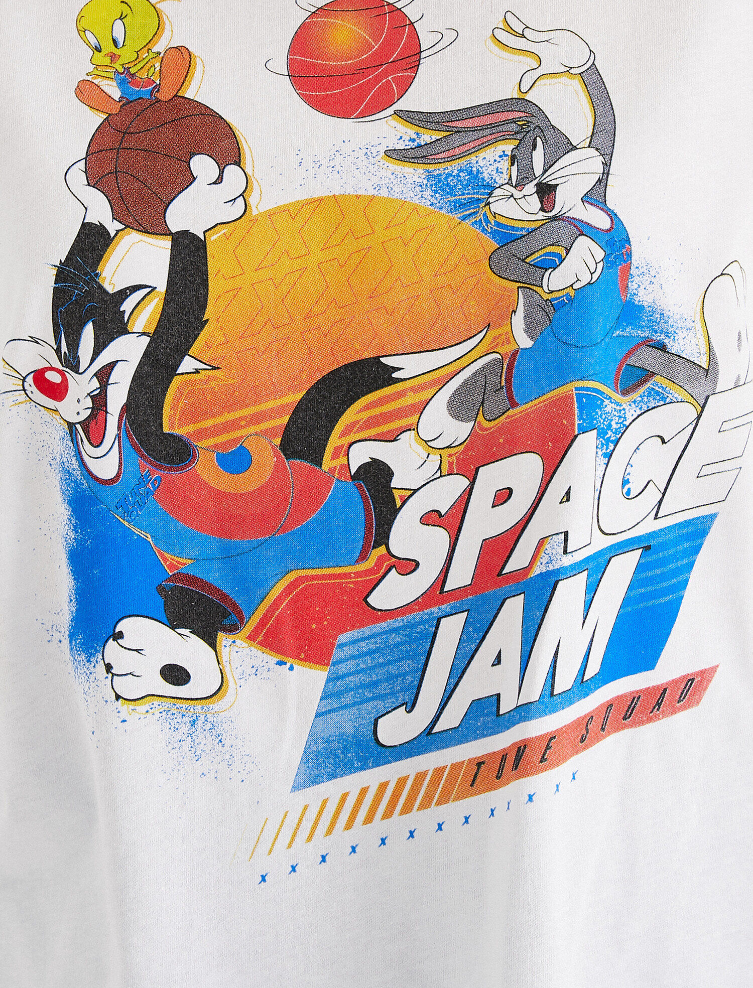 Ecru Women Space Jam T Shirt Licensed Cotton 1yal18142uk001 Koton