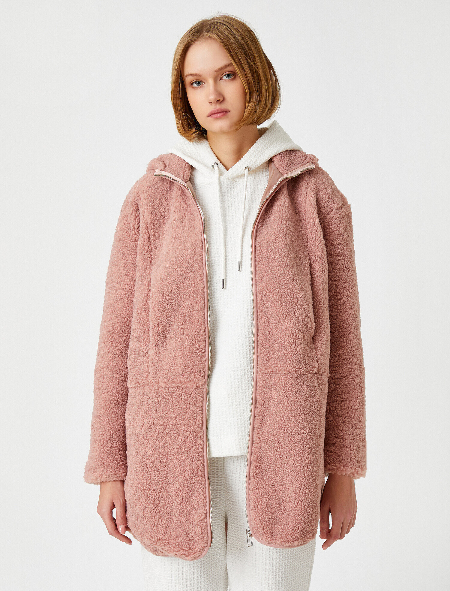 rose teddy coat