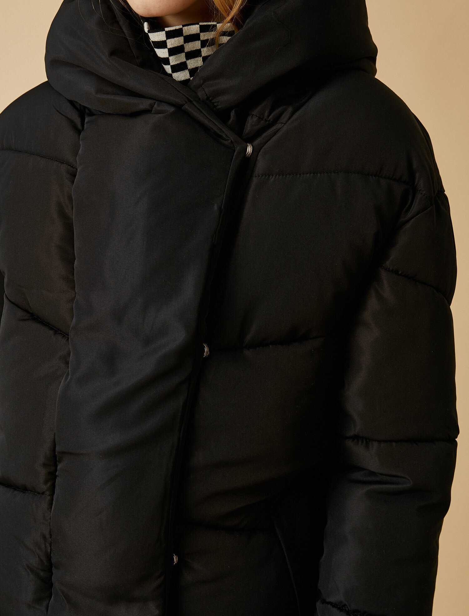 black short bubble coat