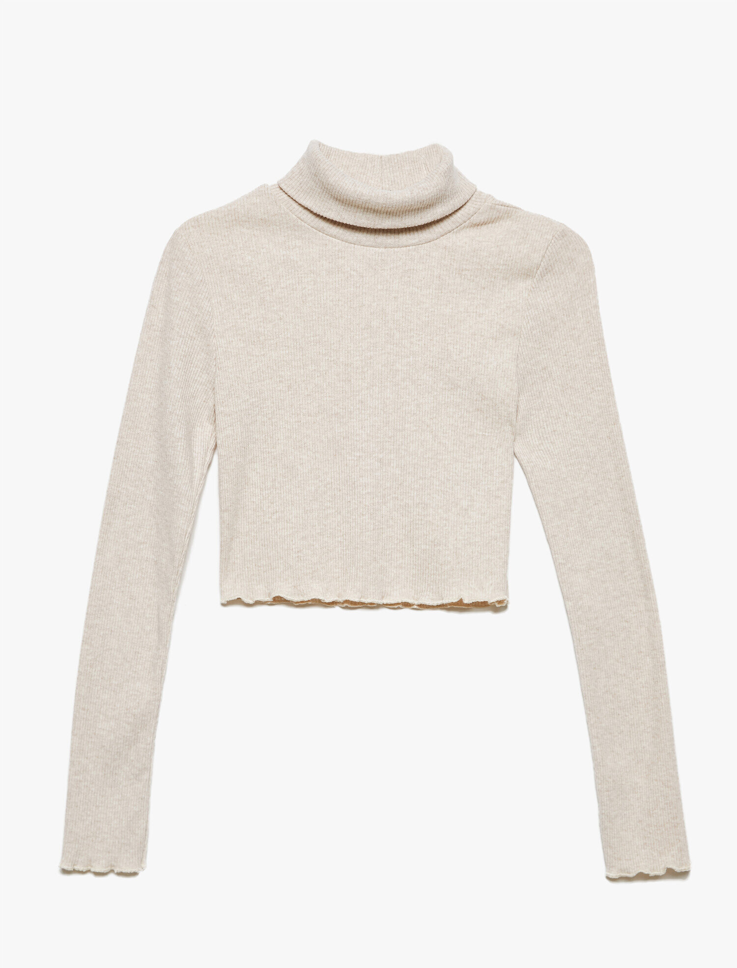 white turtleneck crop sweater