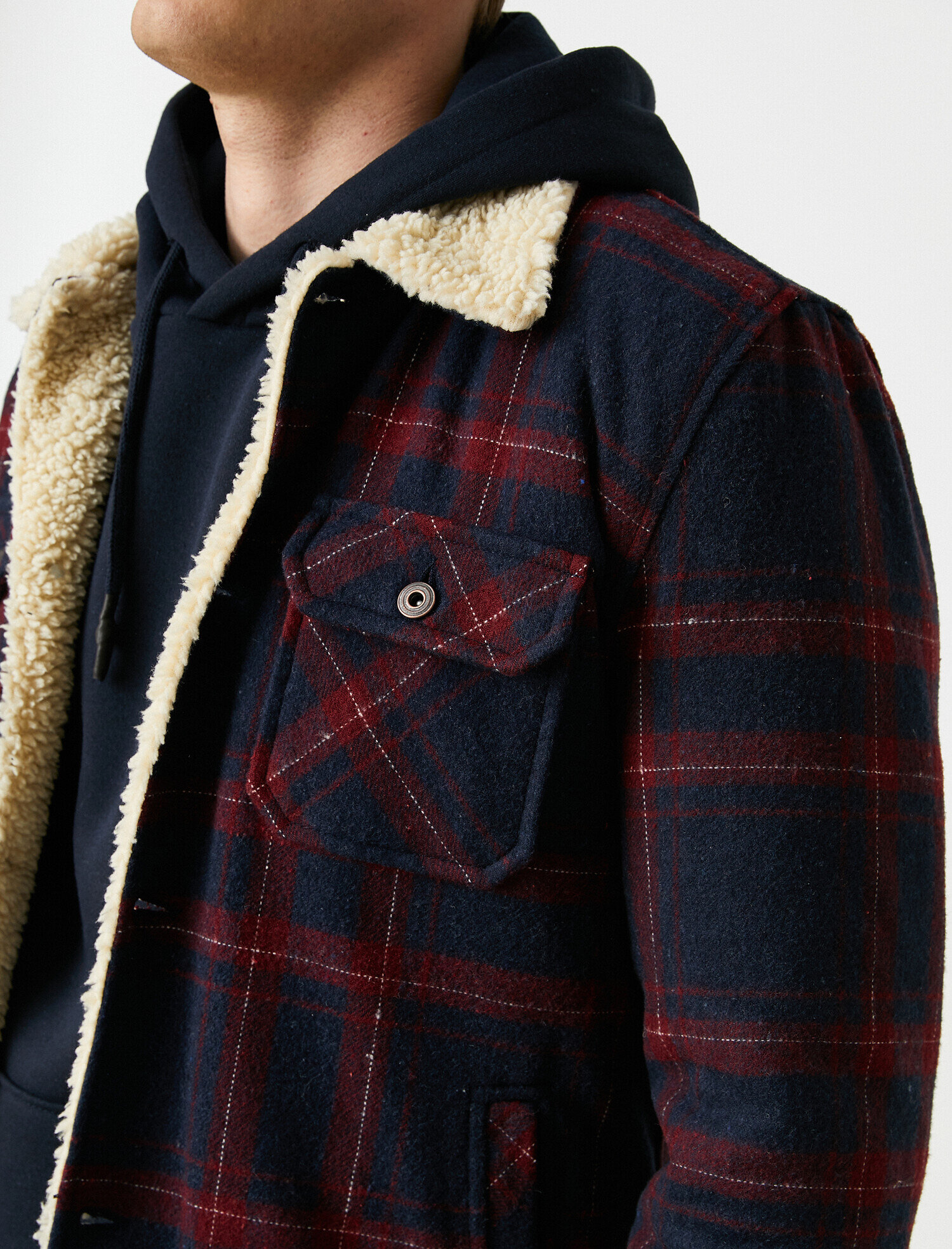 faux fur lined flannel