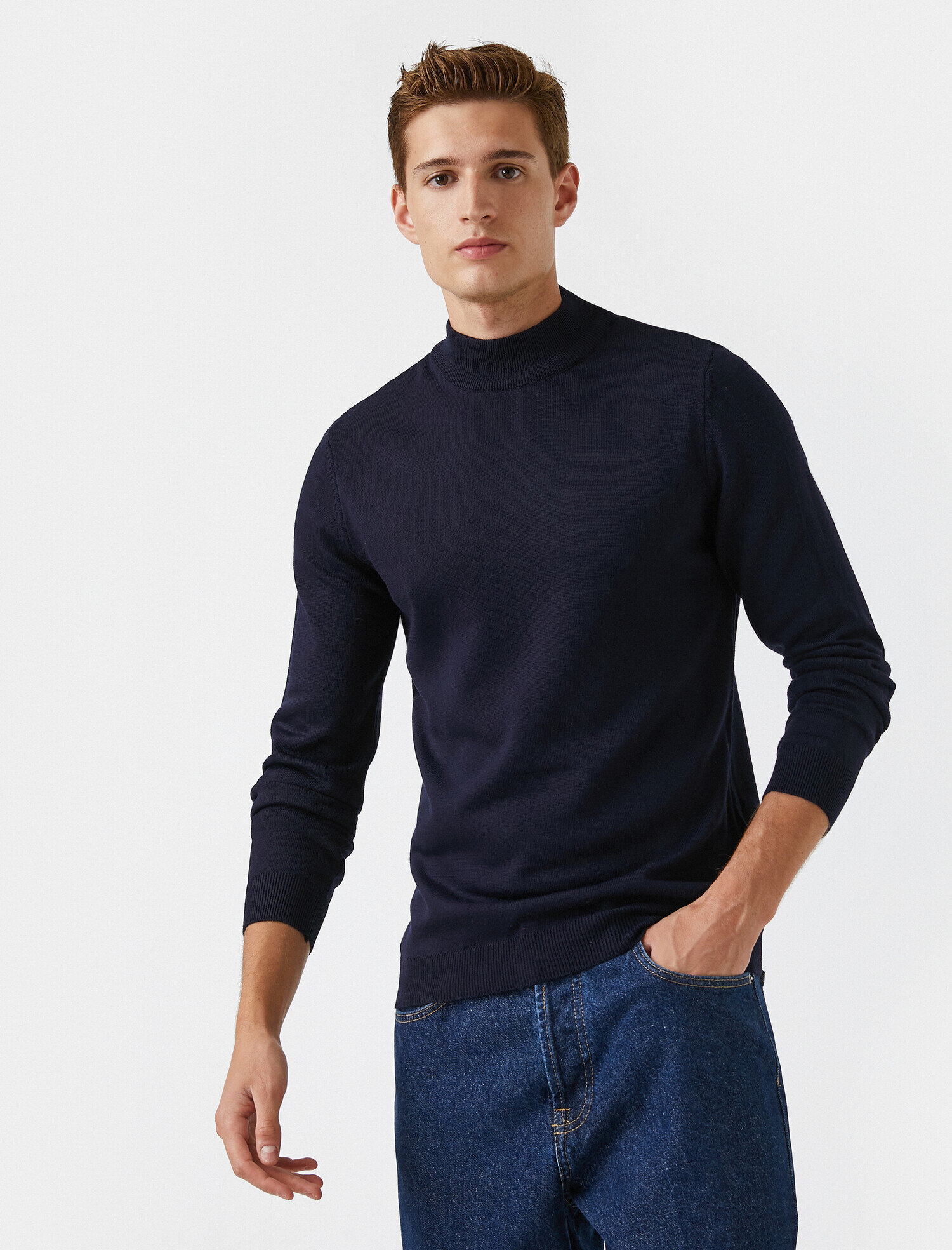 navy blue turtleneck mens