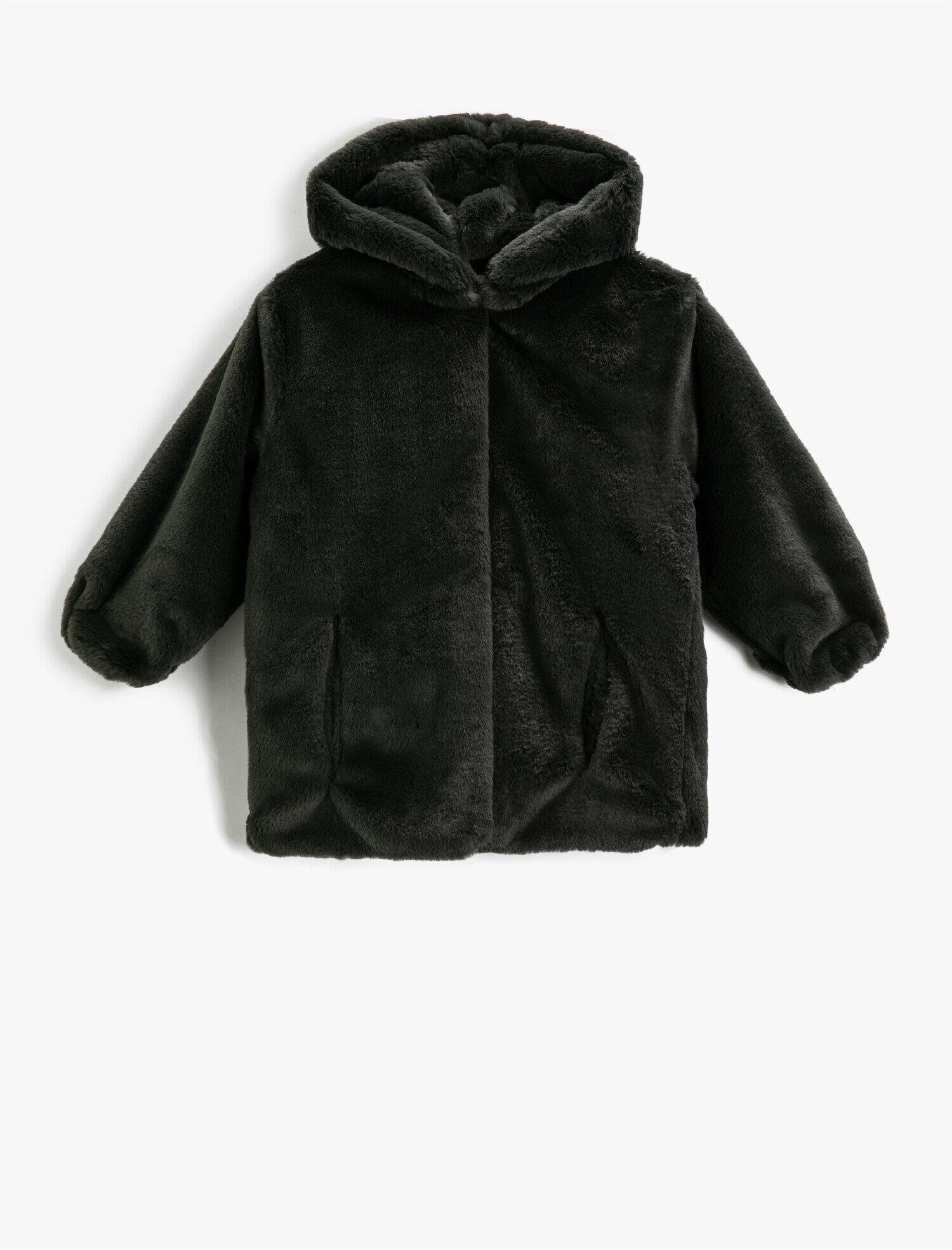 plush coat with hood zara