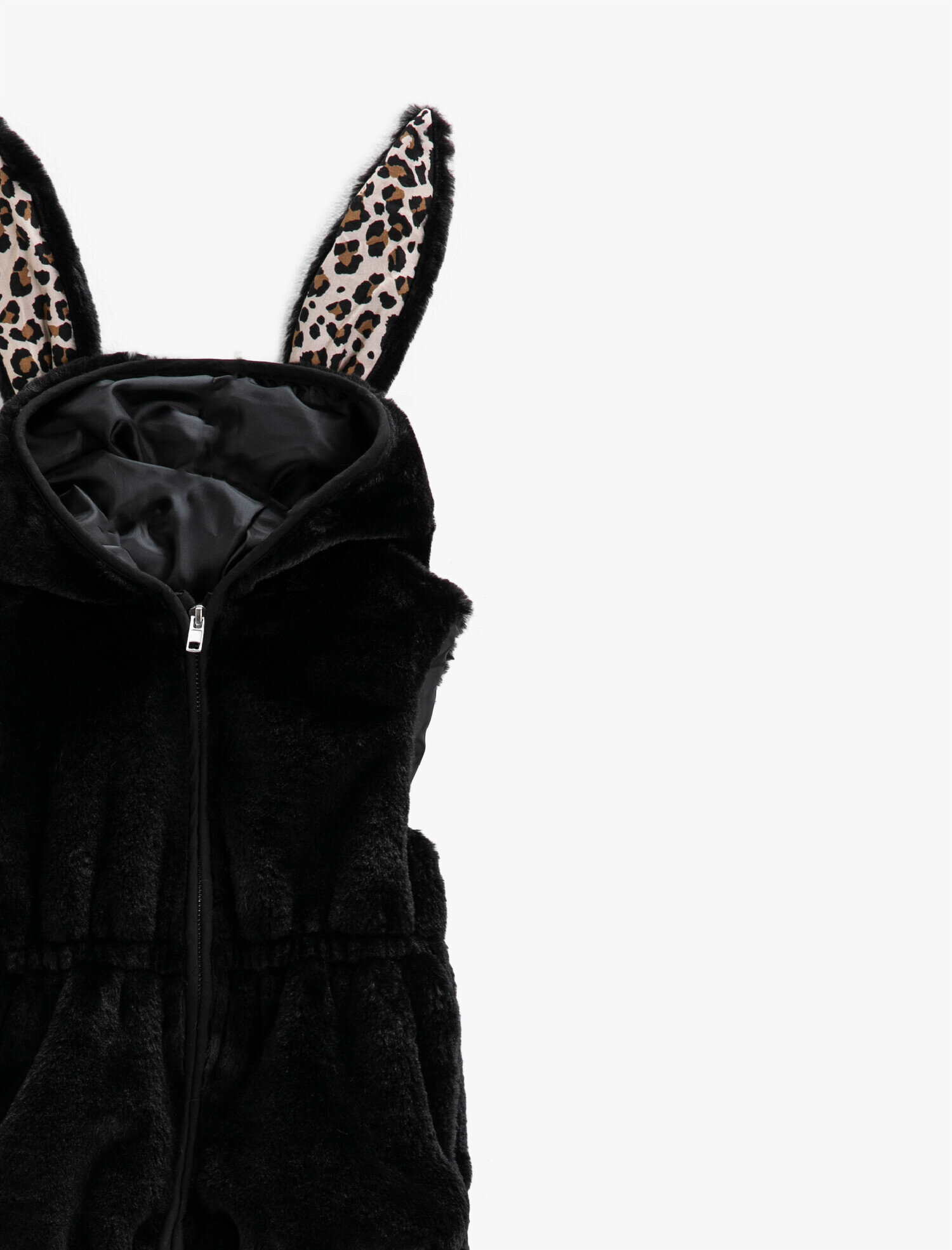 fur hooded vest