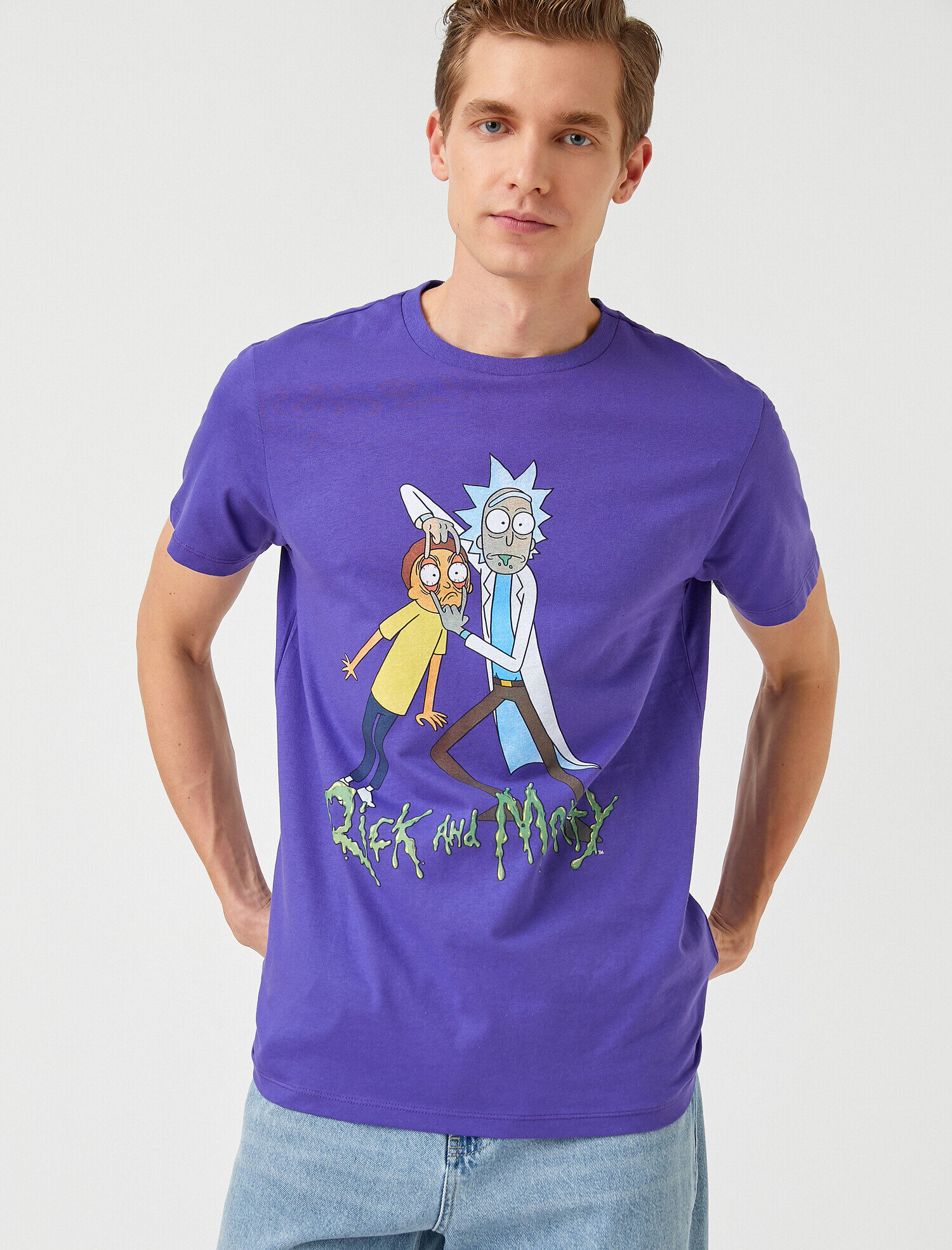 purple rick and morty shirt