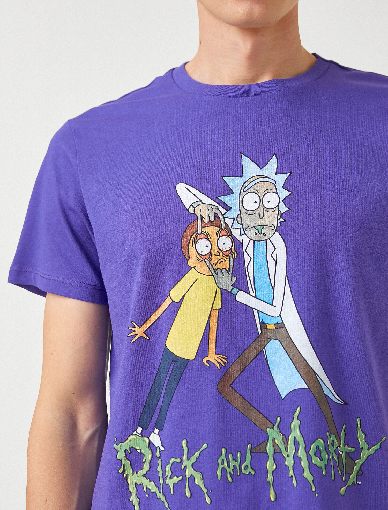 purple rick and morty shirt