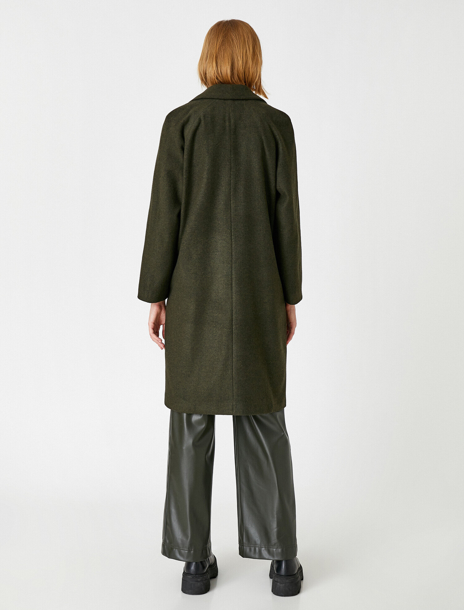 wool coat khaki