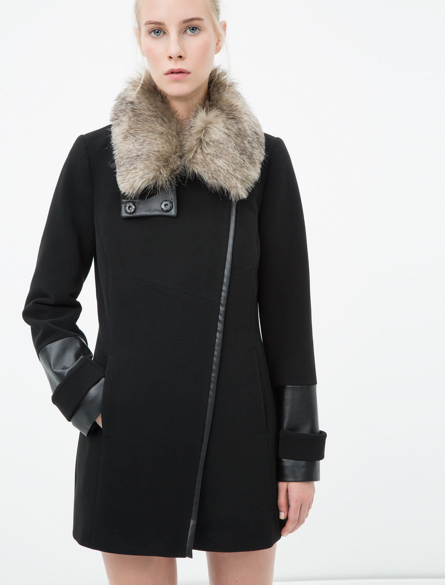 next black womens coat