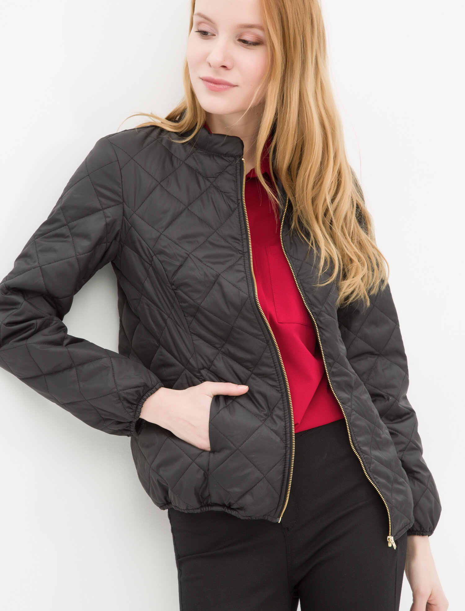 Siyah Bayan Kapitone Ceket 6yak28622gw999 Koton