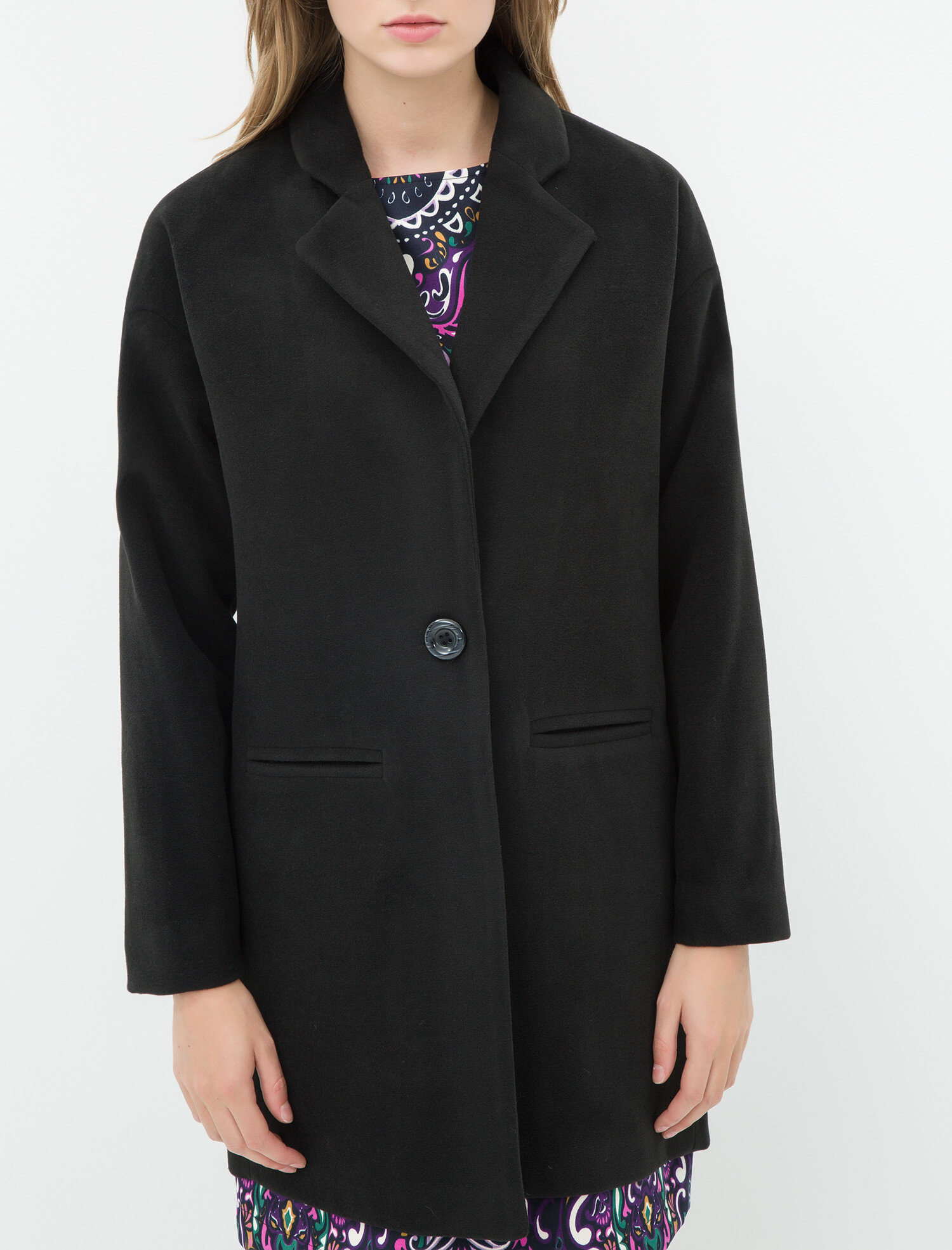 next black womens coat