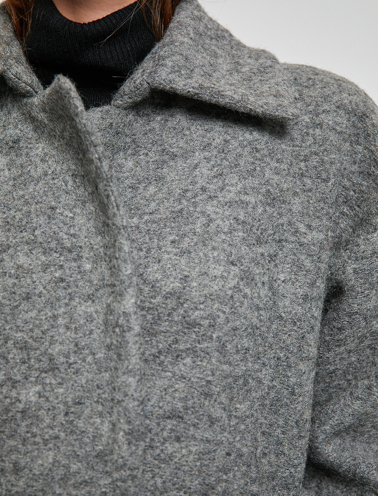 Koton Cep Detaylı Kaban - Gri. 8