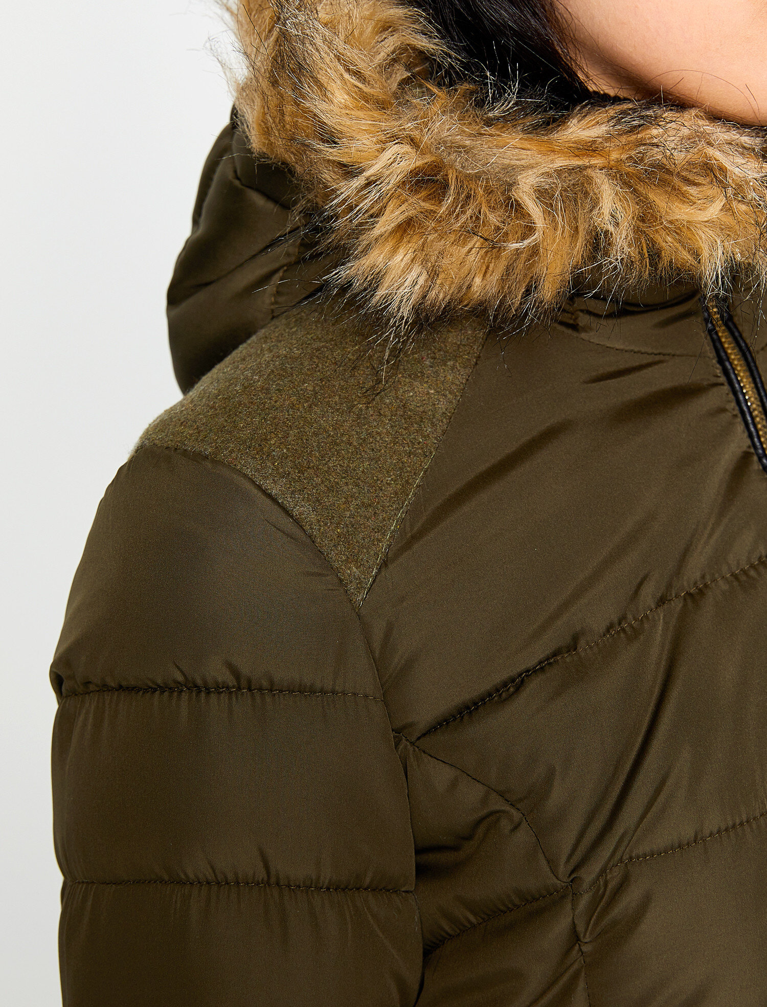 Haki Bayan Kapusonlu Sisme Mont 8kak26362jw893 Koton