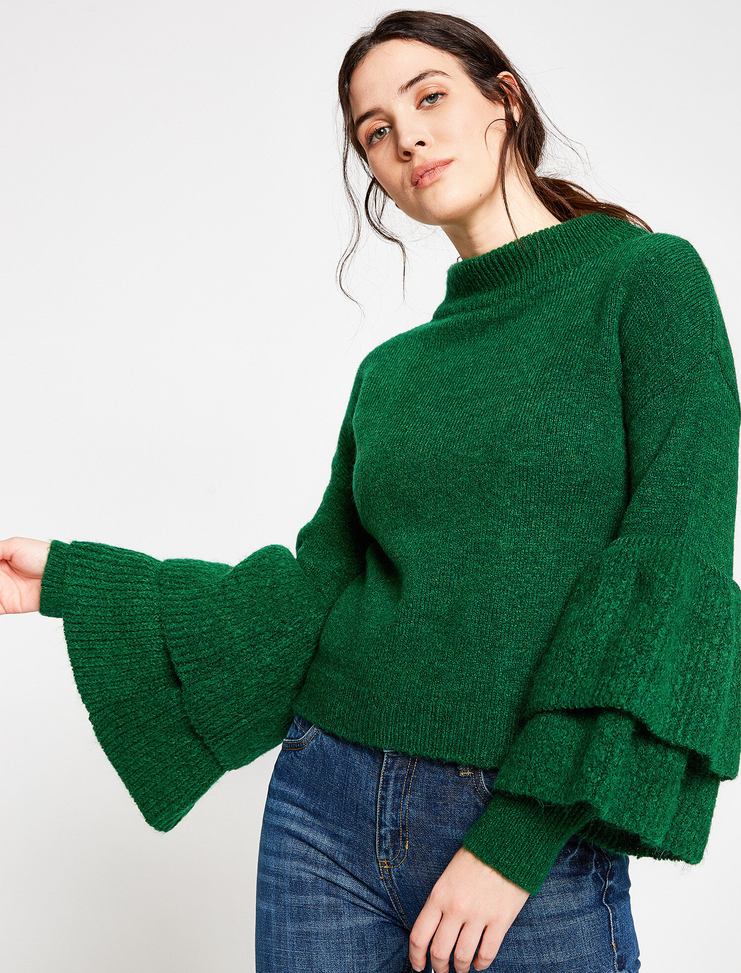 green knitwear womens