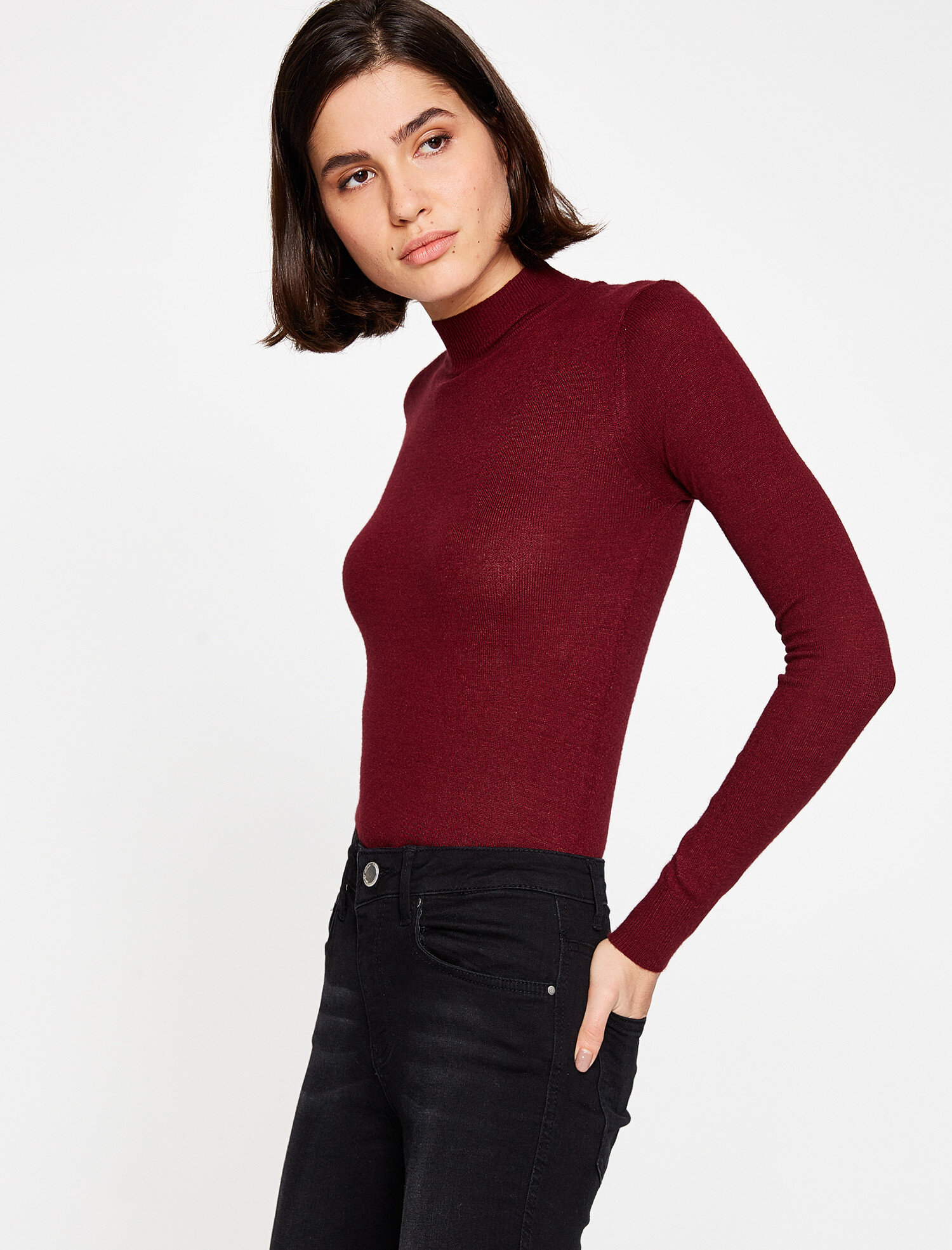 ladies high neck sweater