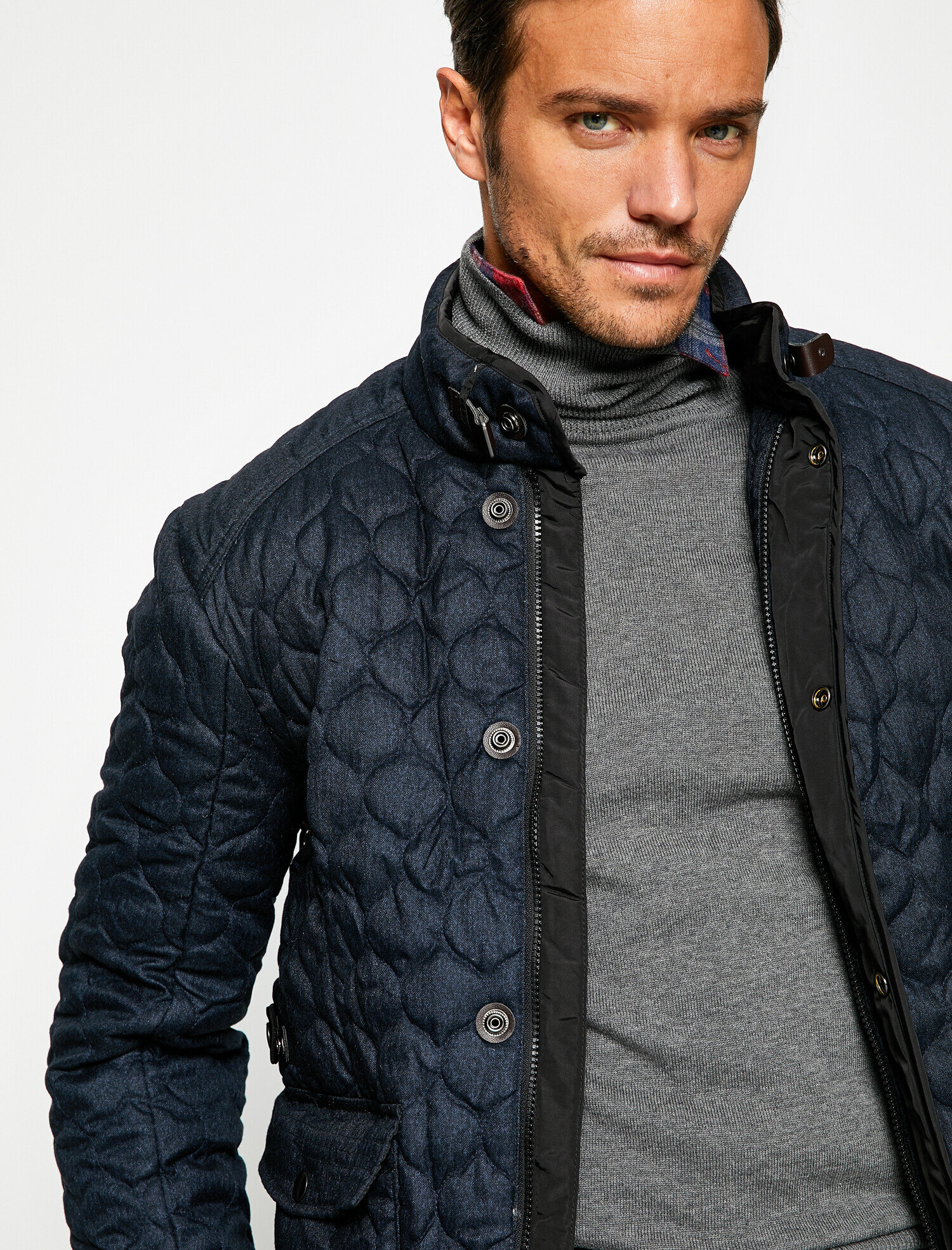 high neck coat mens