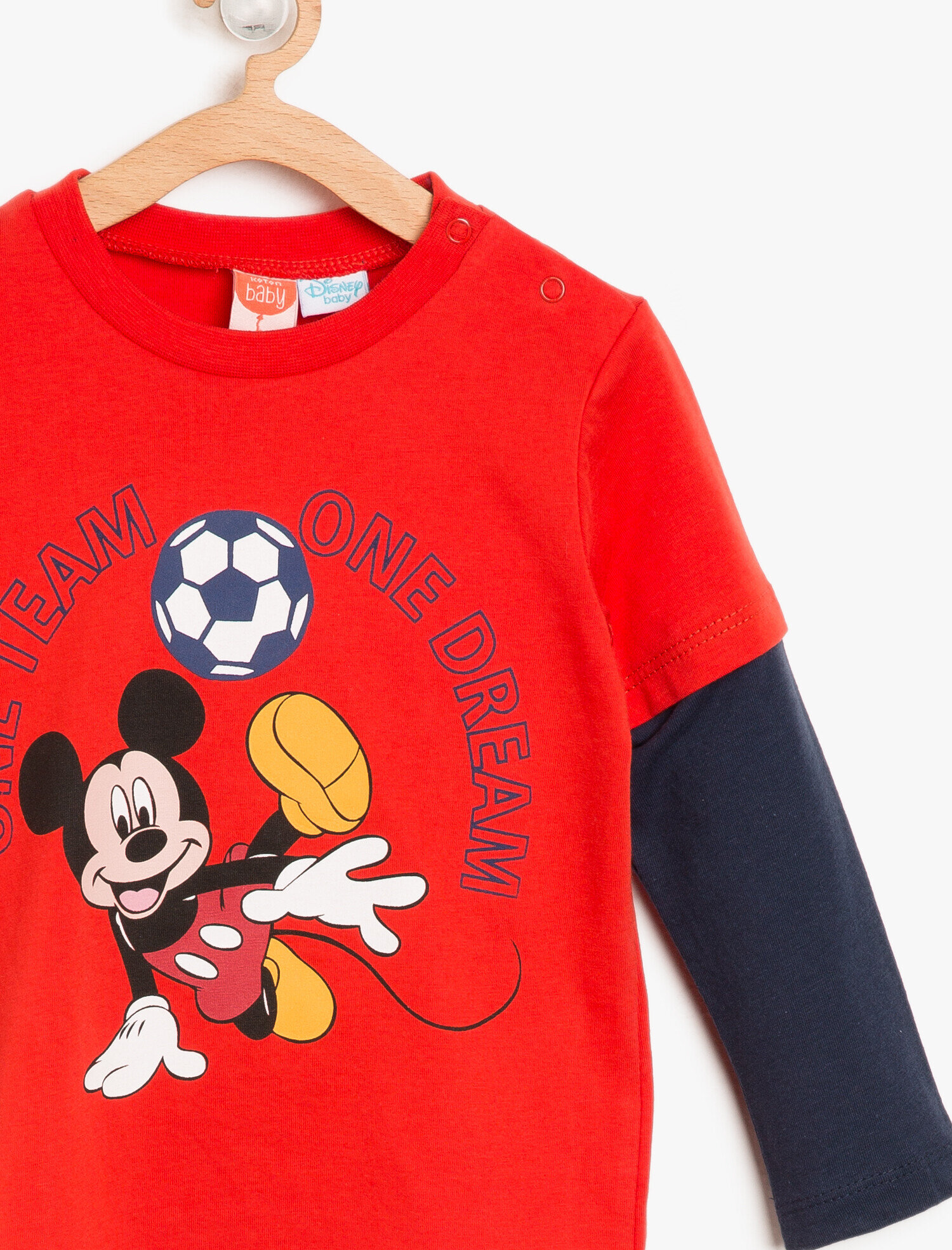 Kirmizi Erkek Cocuk Mickey Mouse Baskili T Shirt 8kmb18057zk420 Koton