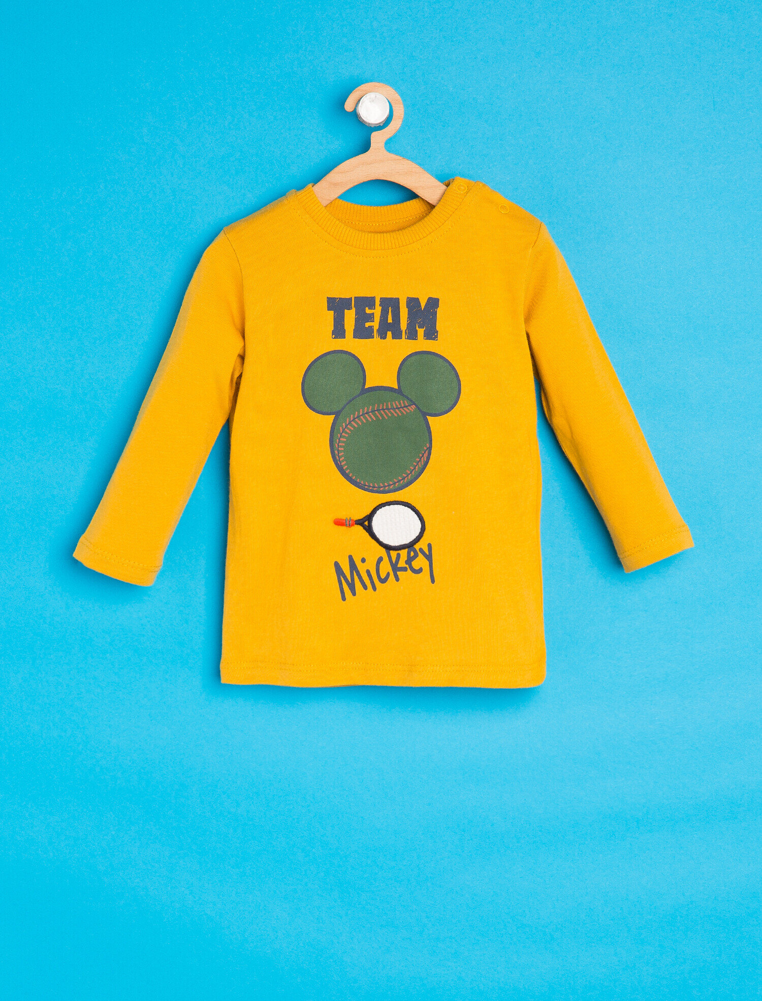 mustard mickey mouse jumper