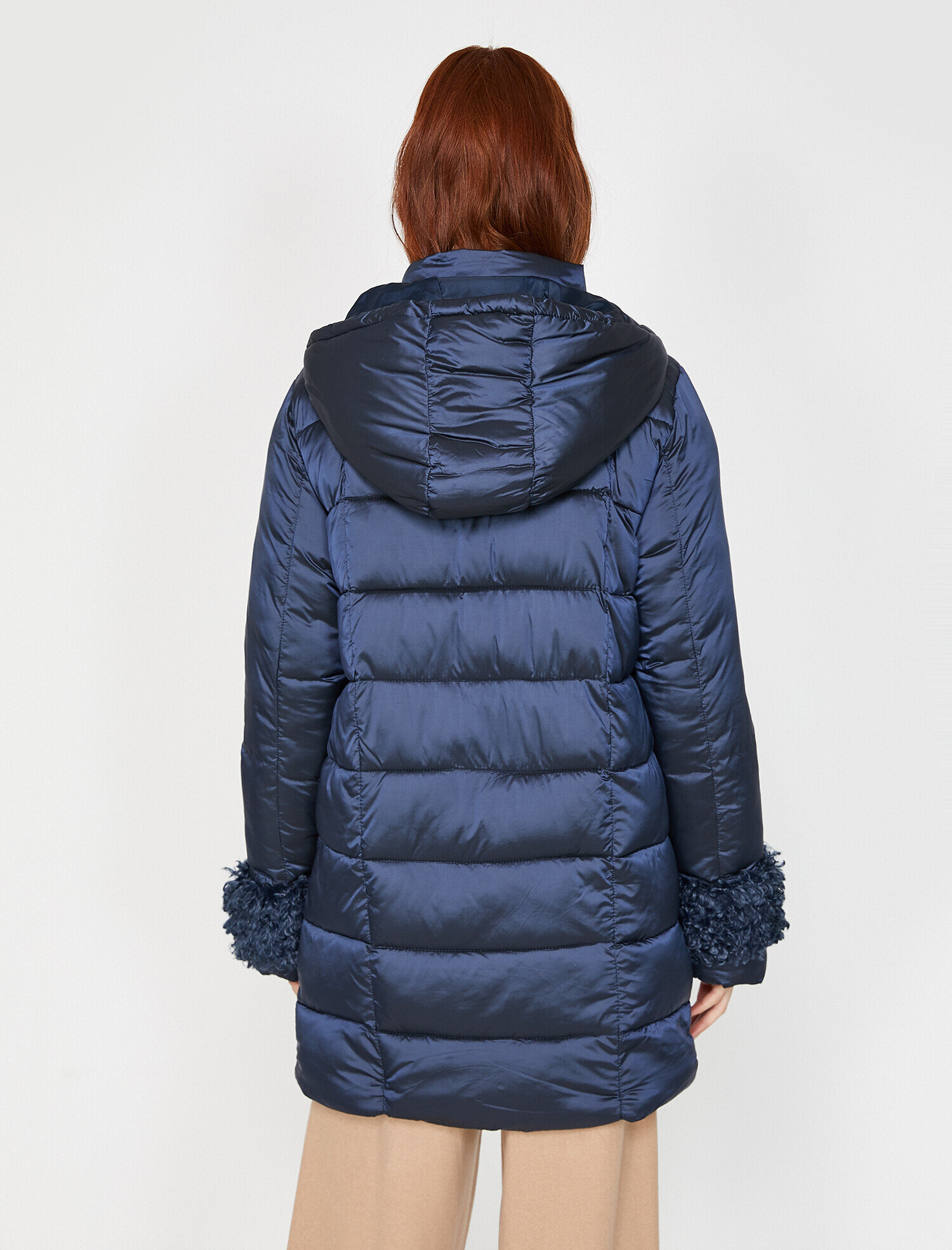 navy womens puffer coat