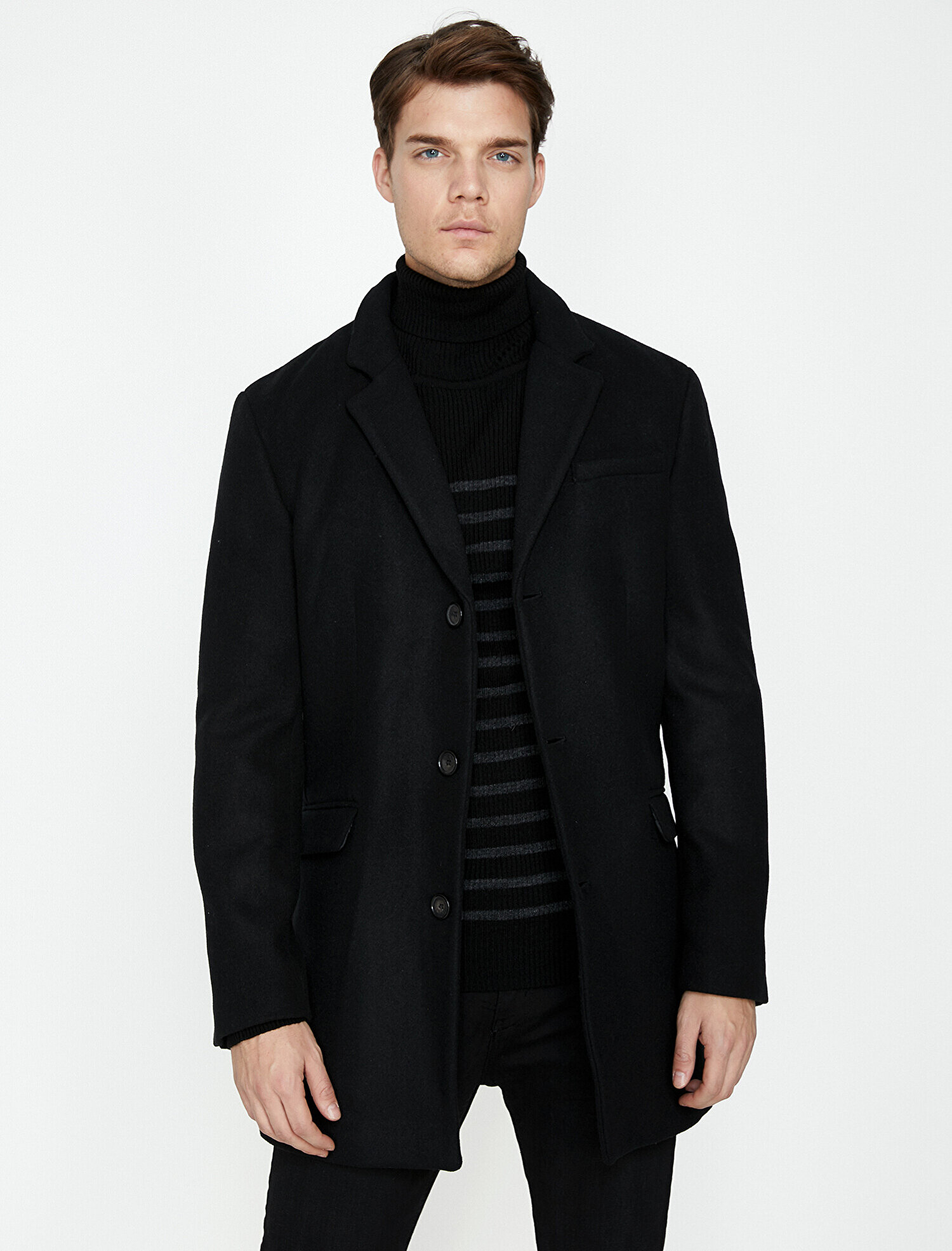 high neck coat mens