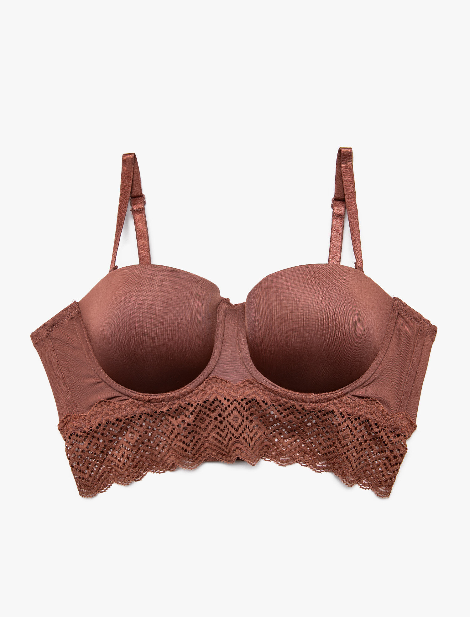 Modalite Net Koton Dantel Detayli Sutyen Kahve 9klk11302ok522