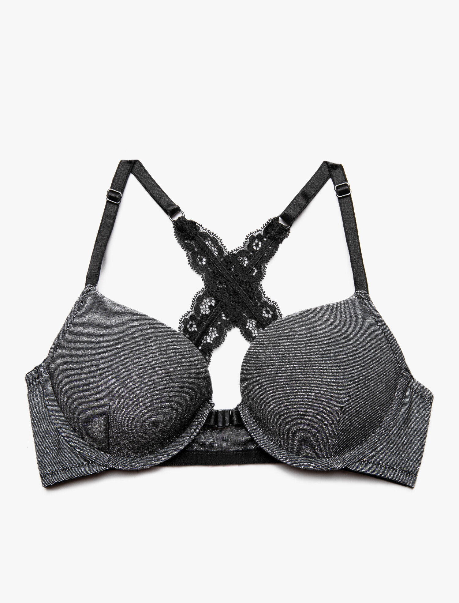 Modalite Net Koton Dolgulu Sutyen Gri 9klk11583mk910