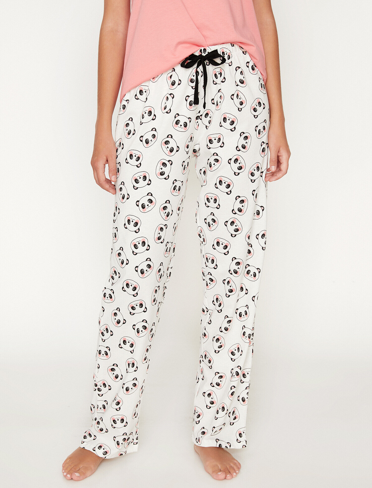 Ekru Bayan Baskili Pijama Takimi 9klk79075mk014 Koton