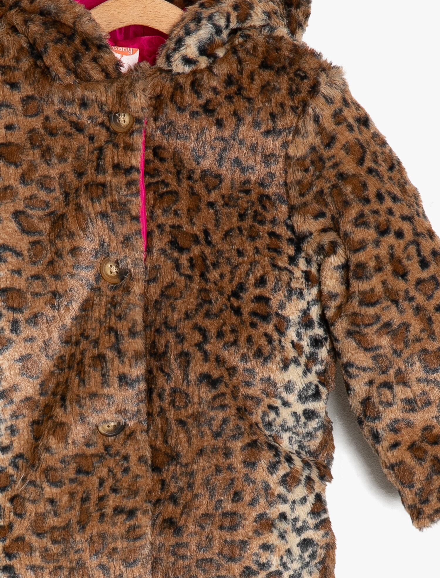 Kahve Kiz Cocuk Leopar Desenli Mont 9kmg09095ow500 Koton