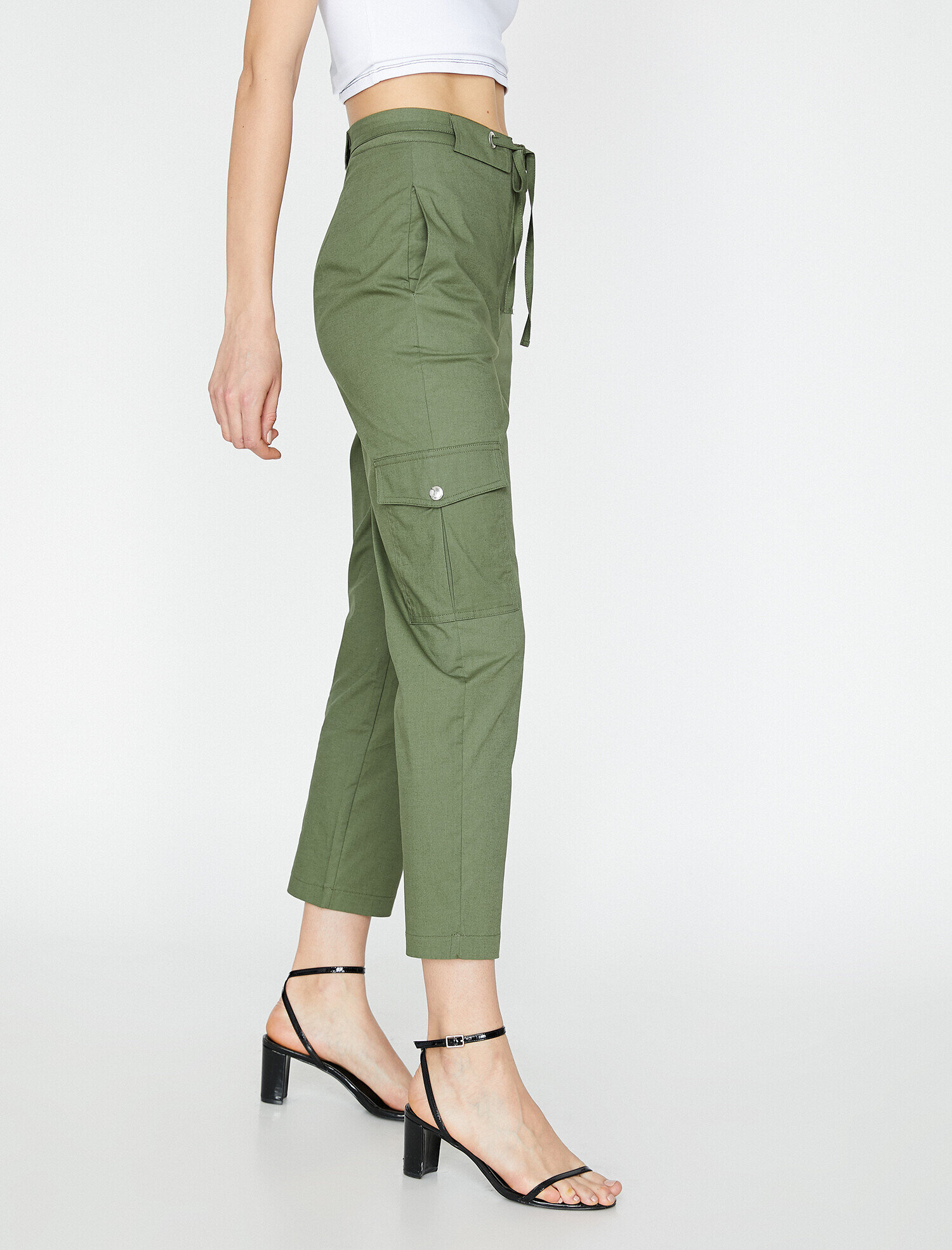 ladies cropped combat trousers