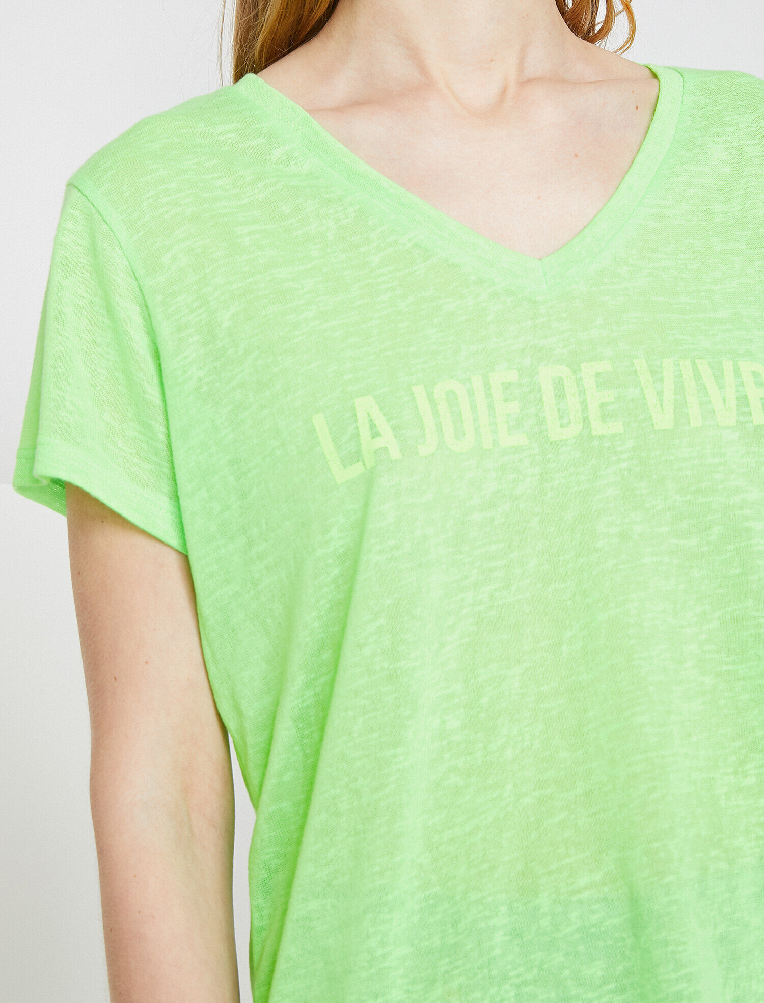 yağış miktarı Levrek tazı  Neon Yeşili Bayan Yazılı Baskılı T-Shirt 9YAK13213EKNY0 | Koton