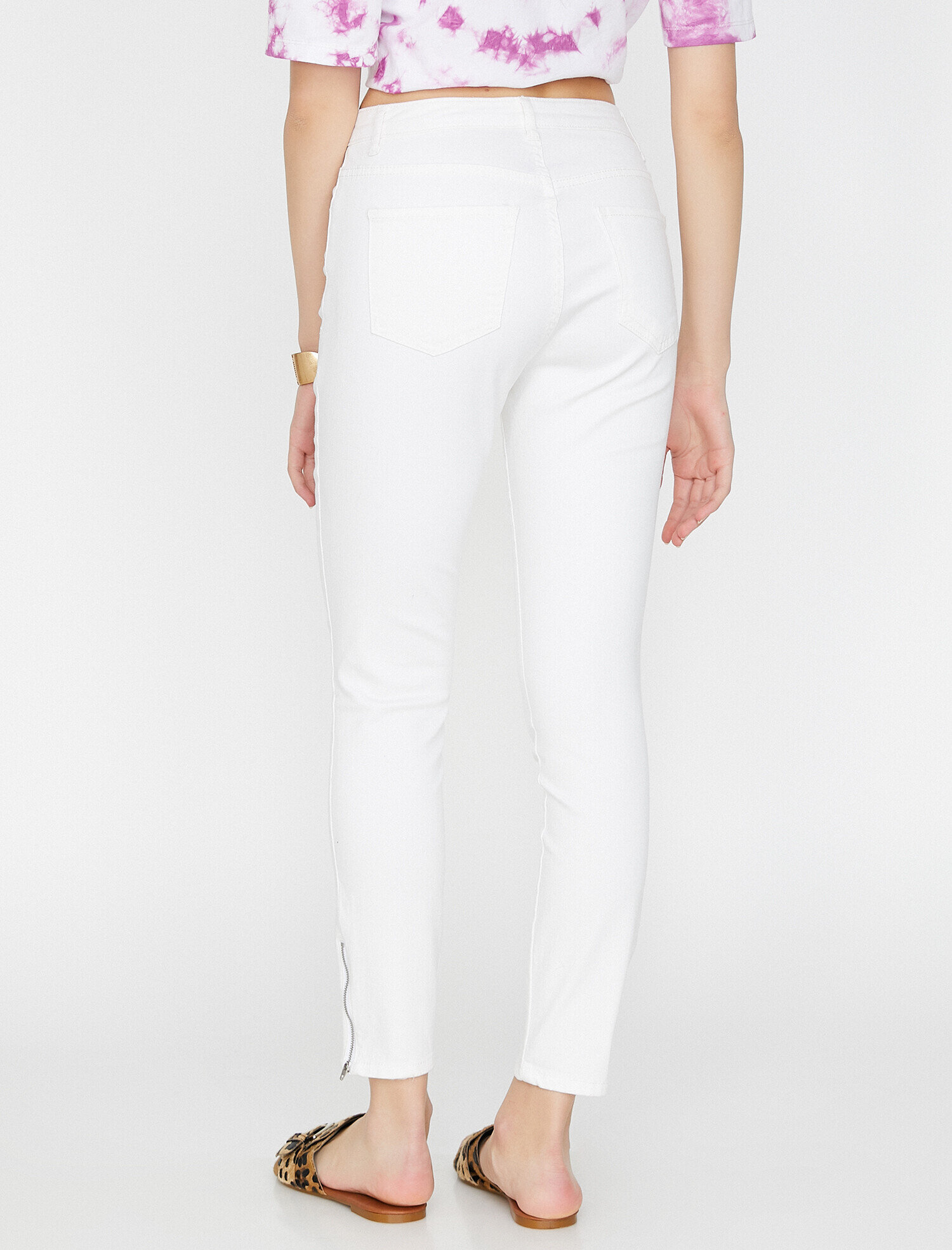 Koton Kate Jean Pantolon - Beyaz. 5 Koton Kate Jean Pantolon - Beyaz. 5