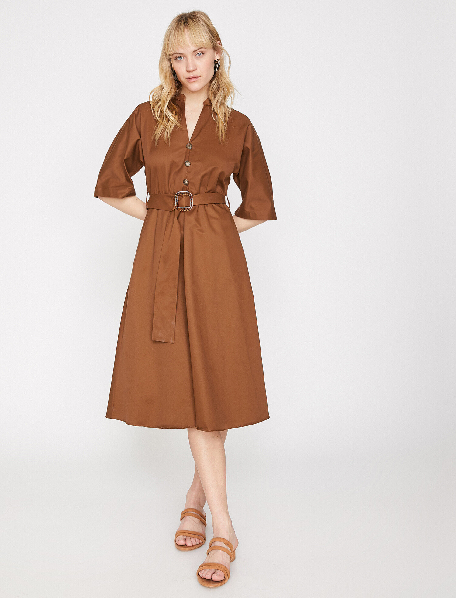 Orange Dress Brown Belt