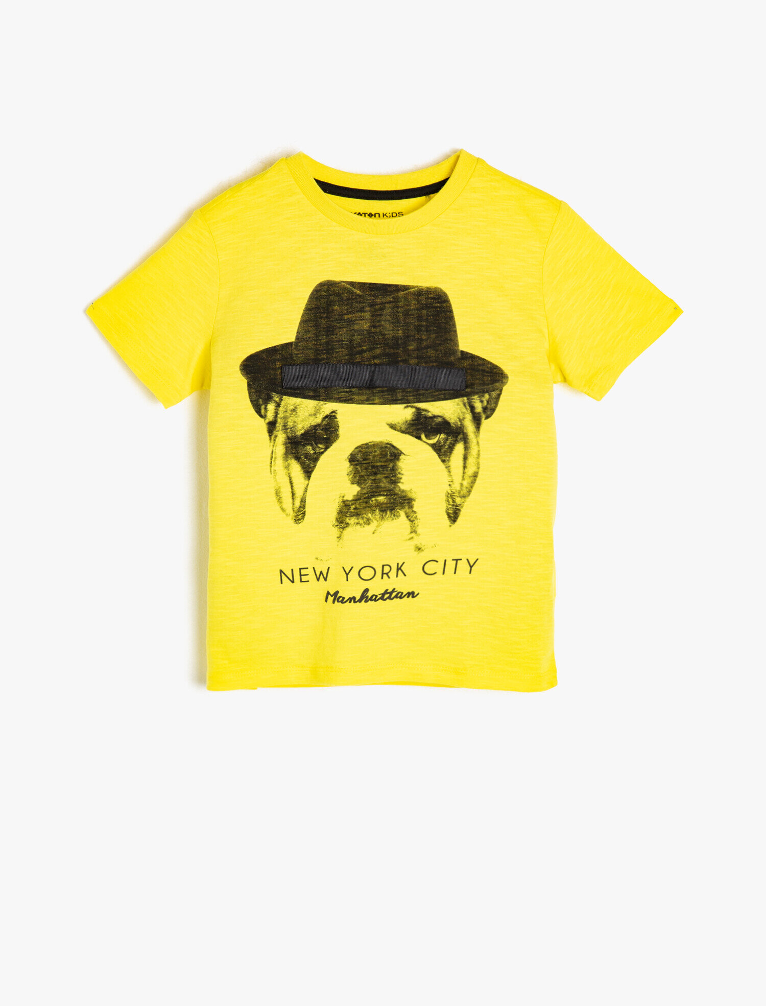 Sari Erkek Yazili Baskili T Shirt 9yam11907mk151 Koton