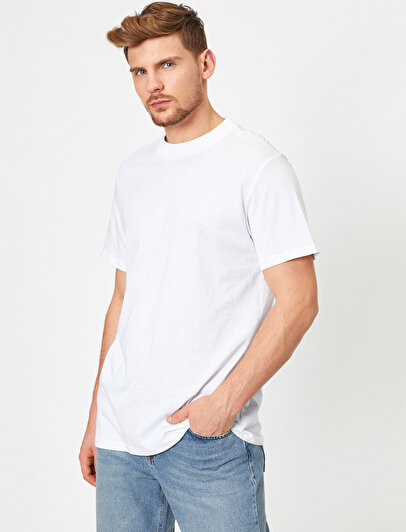 Round Neck Short Sleeve %100 Cotton T-Shirt